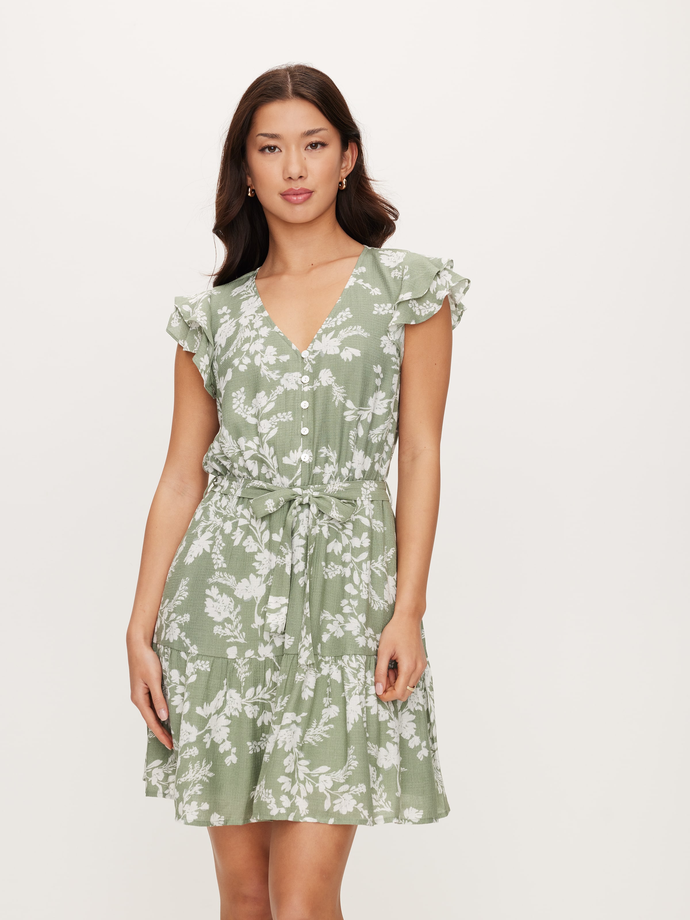 Phoebe Mini Dress Bay Leaf Mono Dotti Online