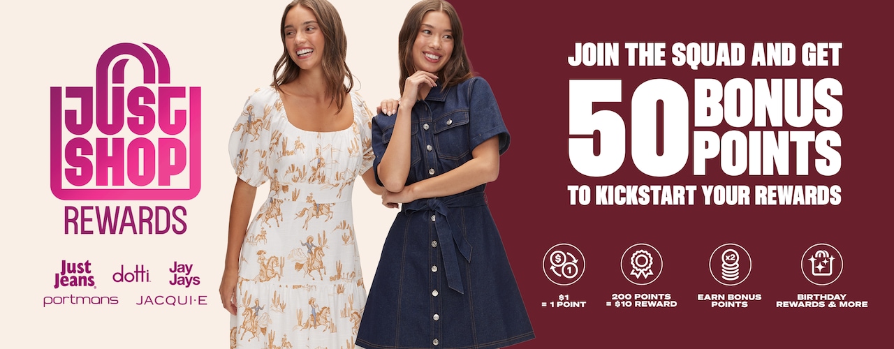 Just Shop Rewards. Free to join. Easy to earn. More rewards.