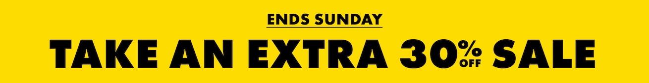 Take An Extra 30% Off Sale. Ends Sunday