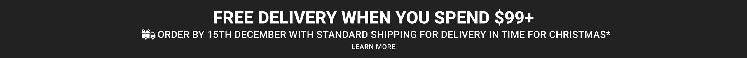 Free Delivery When You Spend $99+