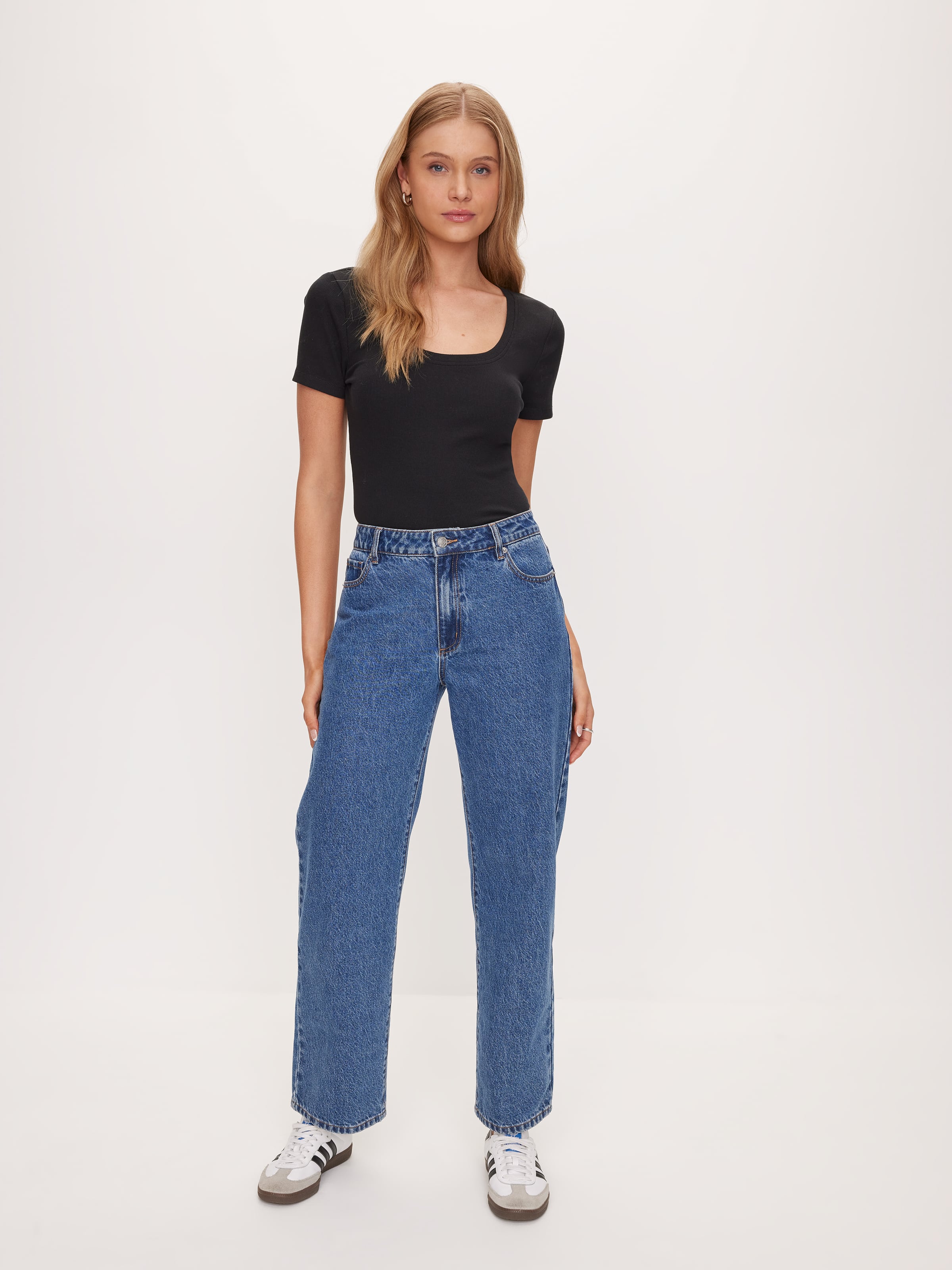 Rib Scoop Neck Tee