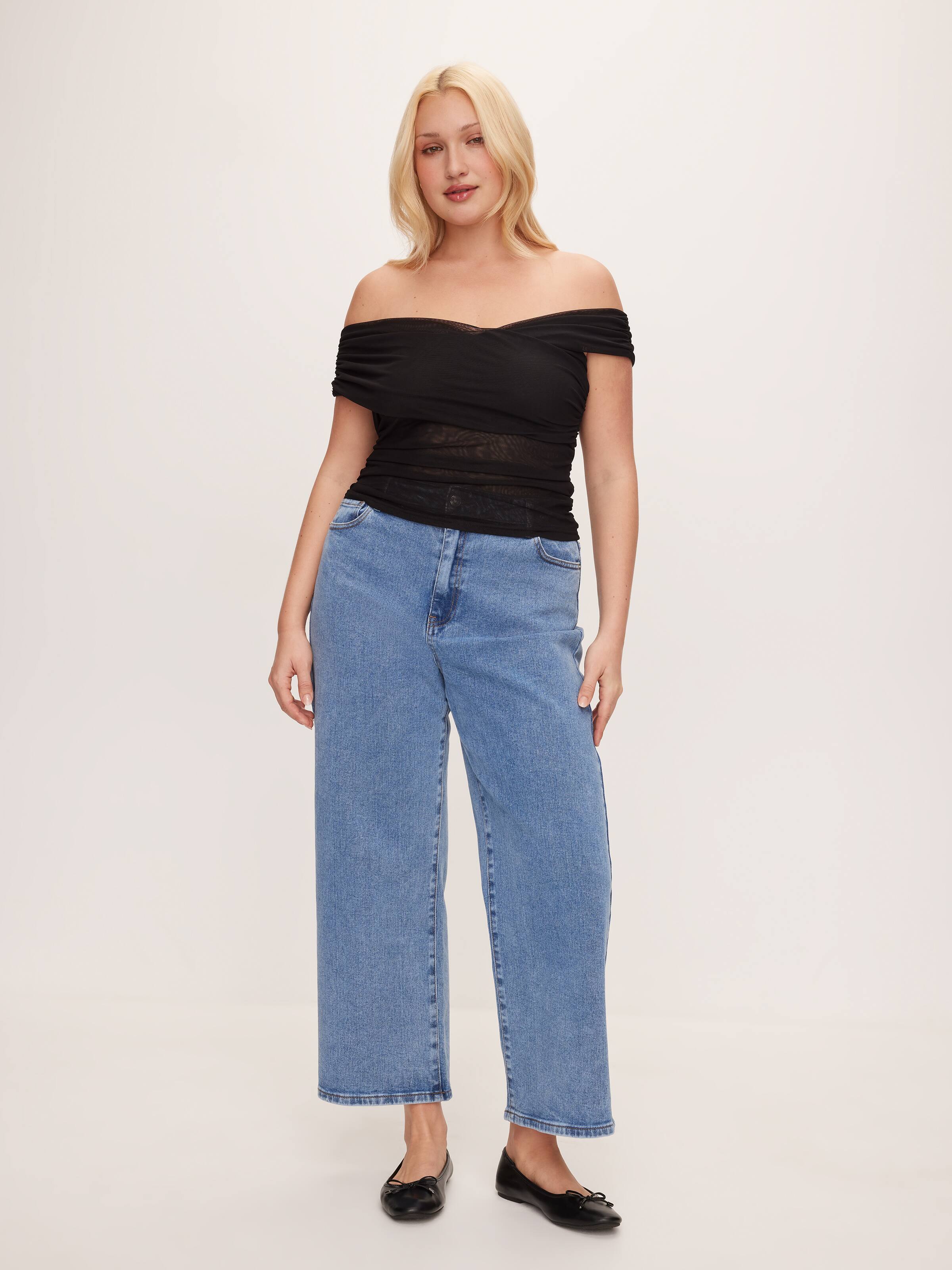 Mesh Cross Over Sleeveless Top