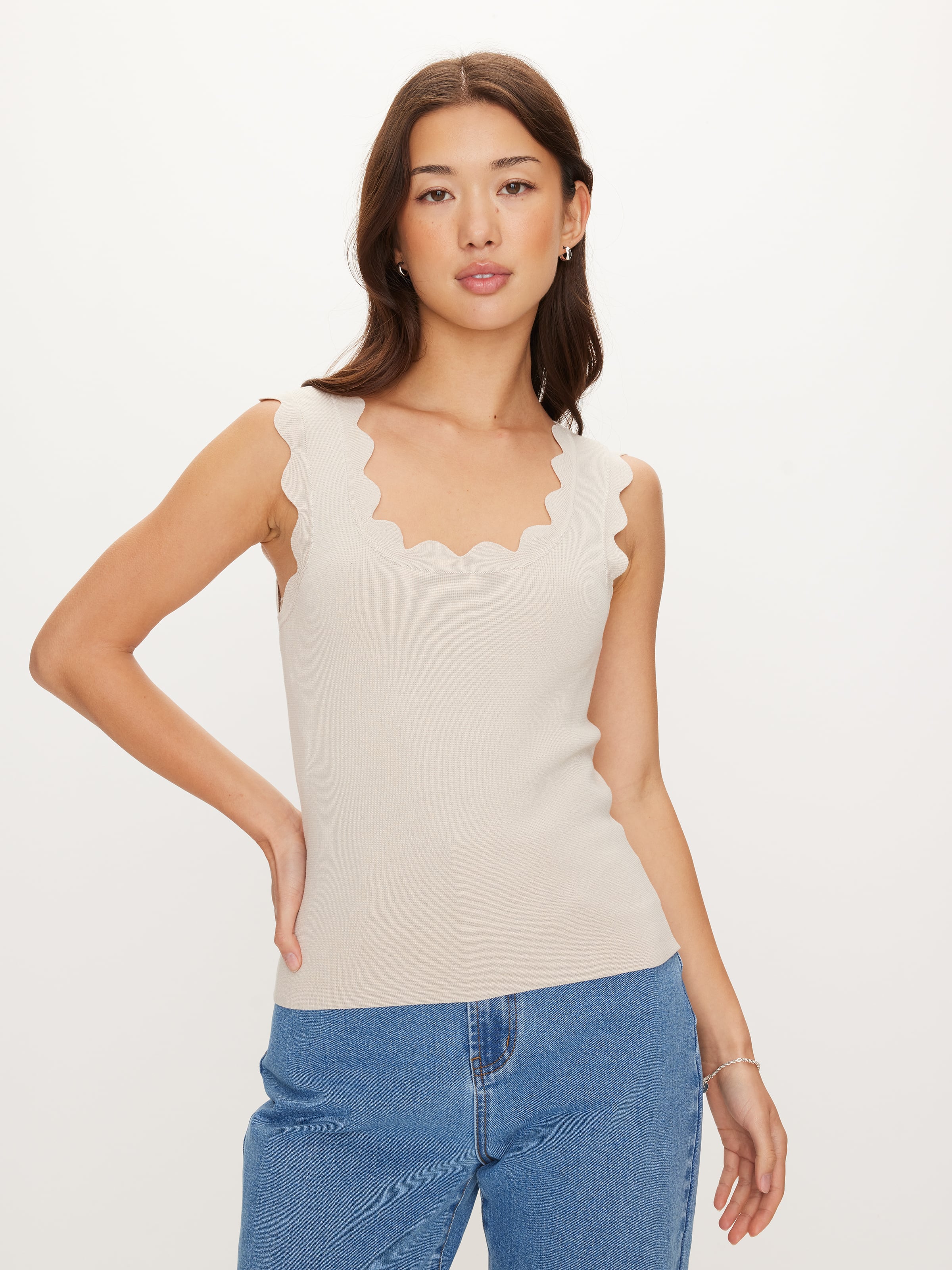Scallop Edge Milano Tank