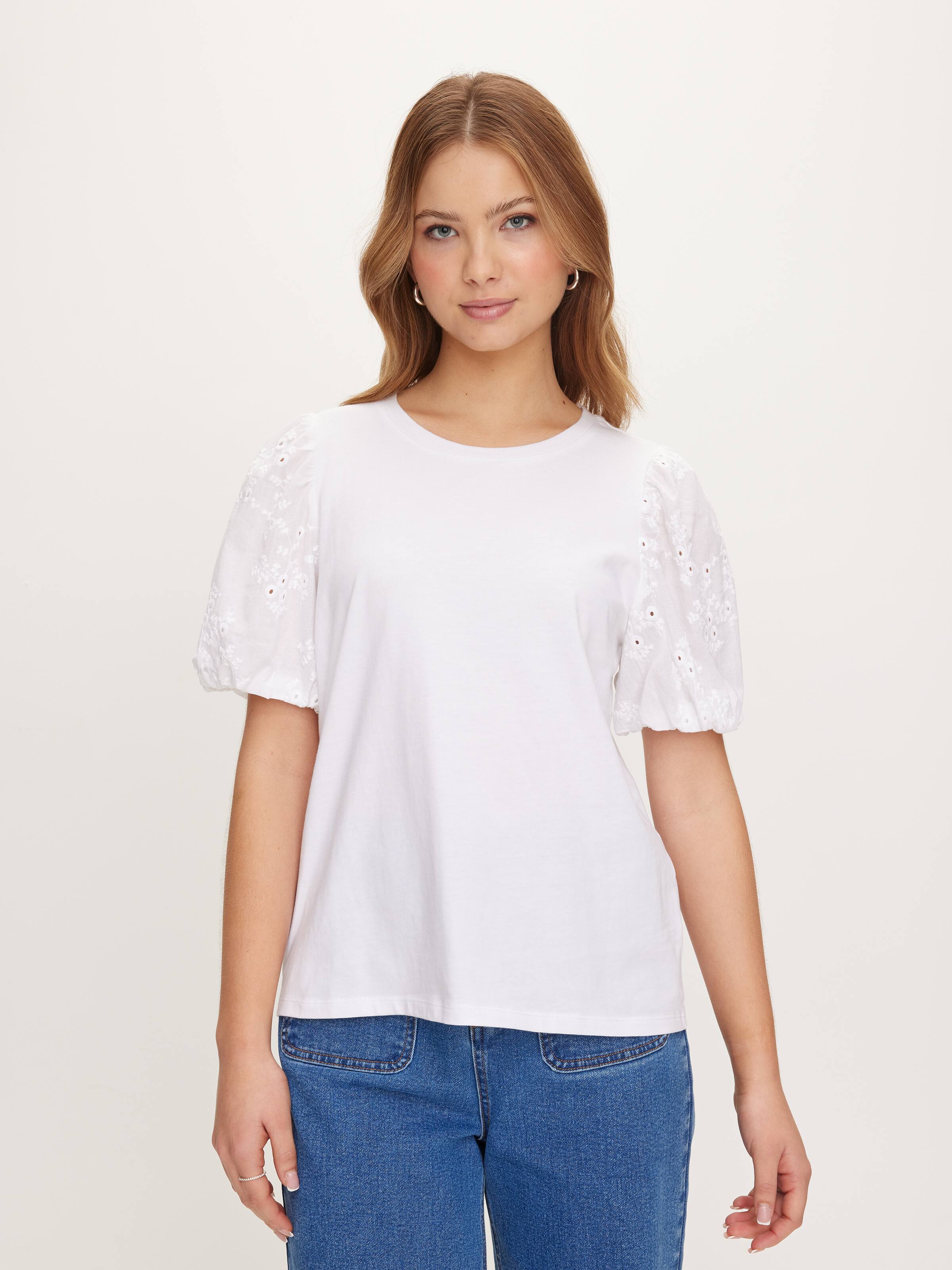 Lily Broderie Sleeve Top