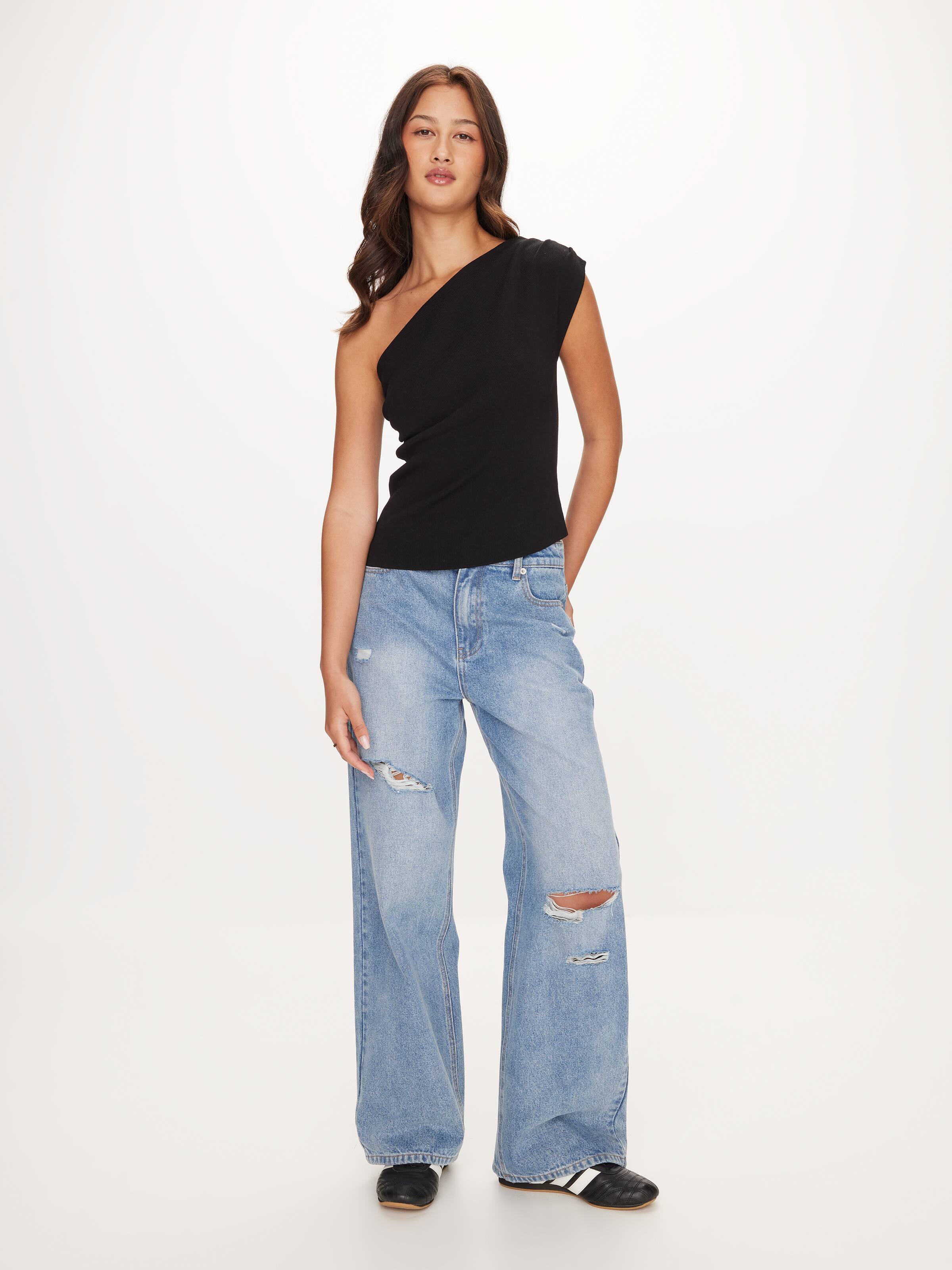 One Shoulder Milano Top