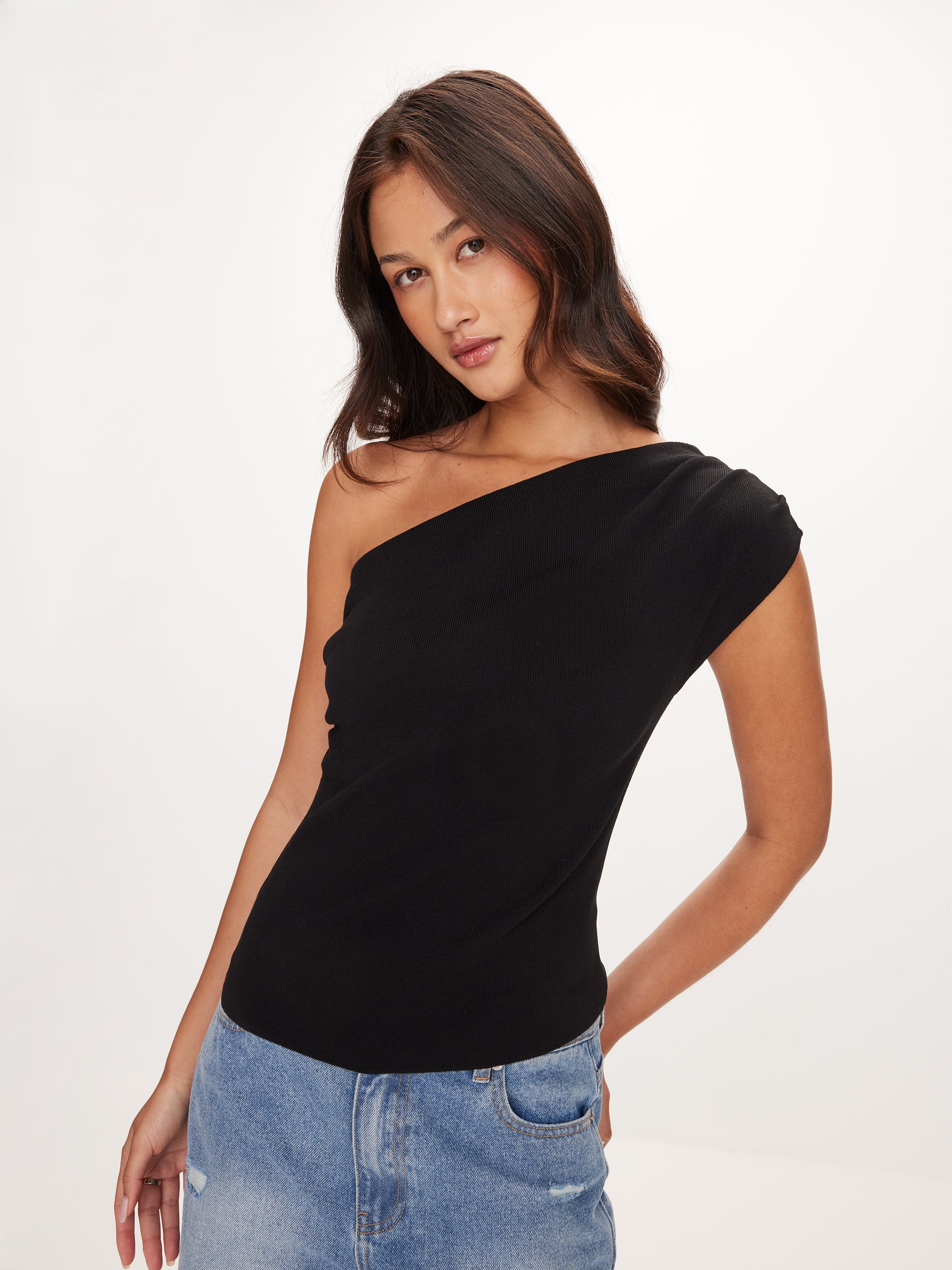 One Shoulder Milano Top