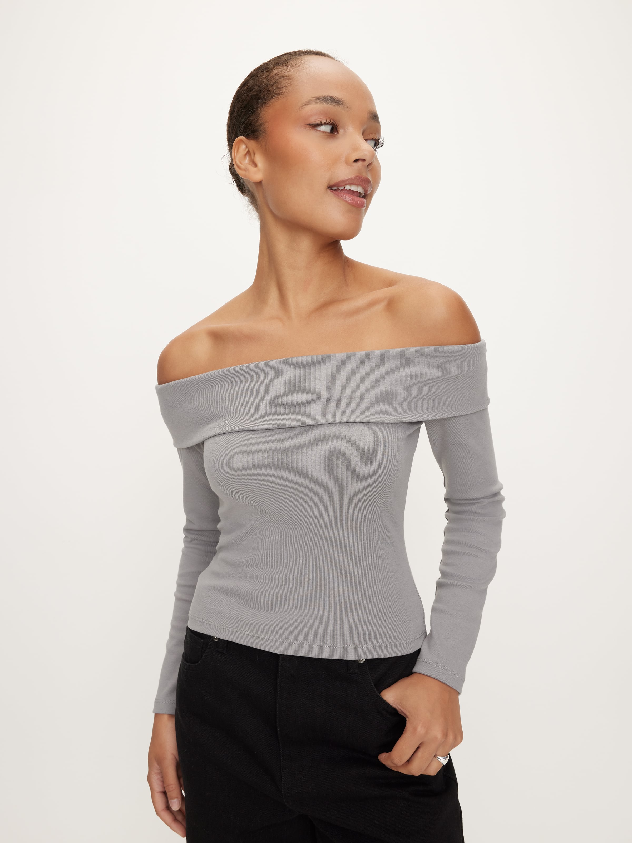 Off Shoulder Long Sleeve Top