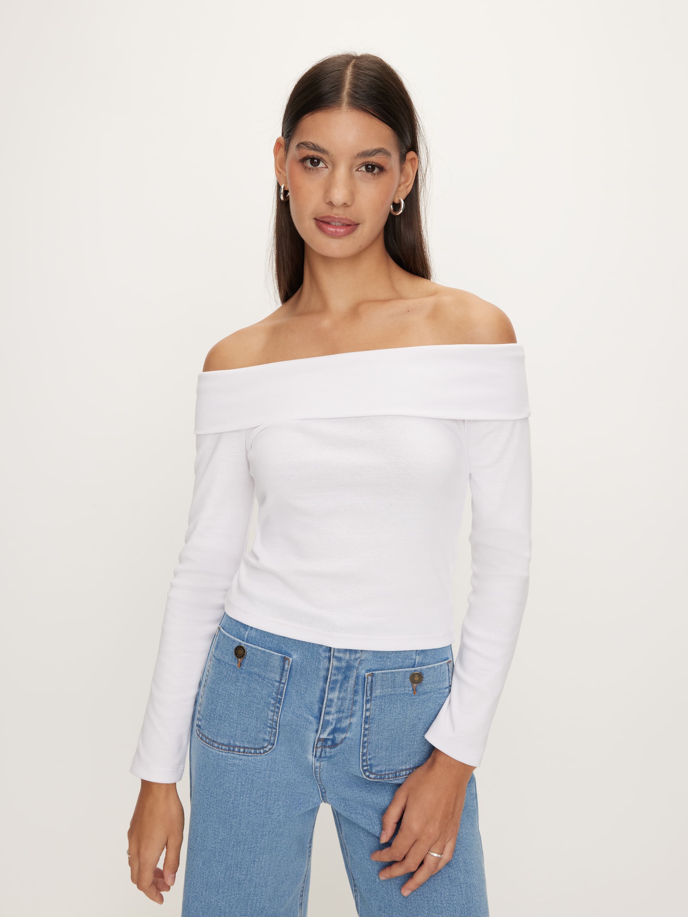 Off Shoulder Long Sleeve Top