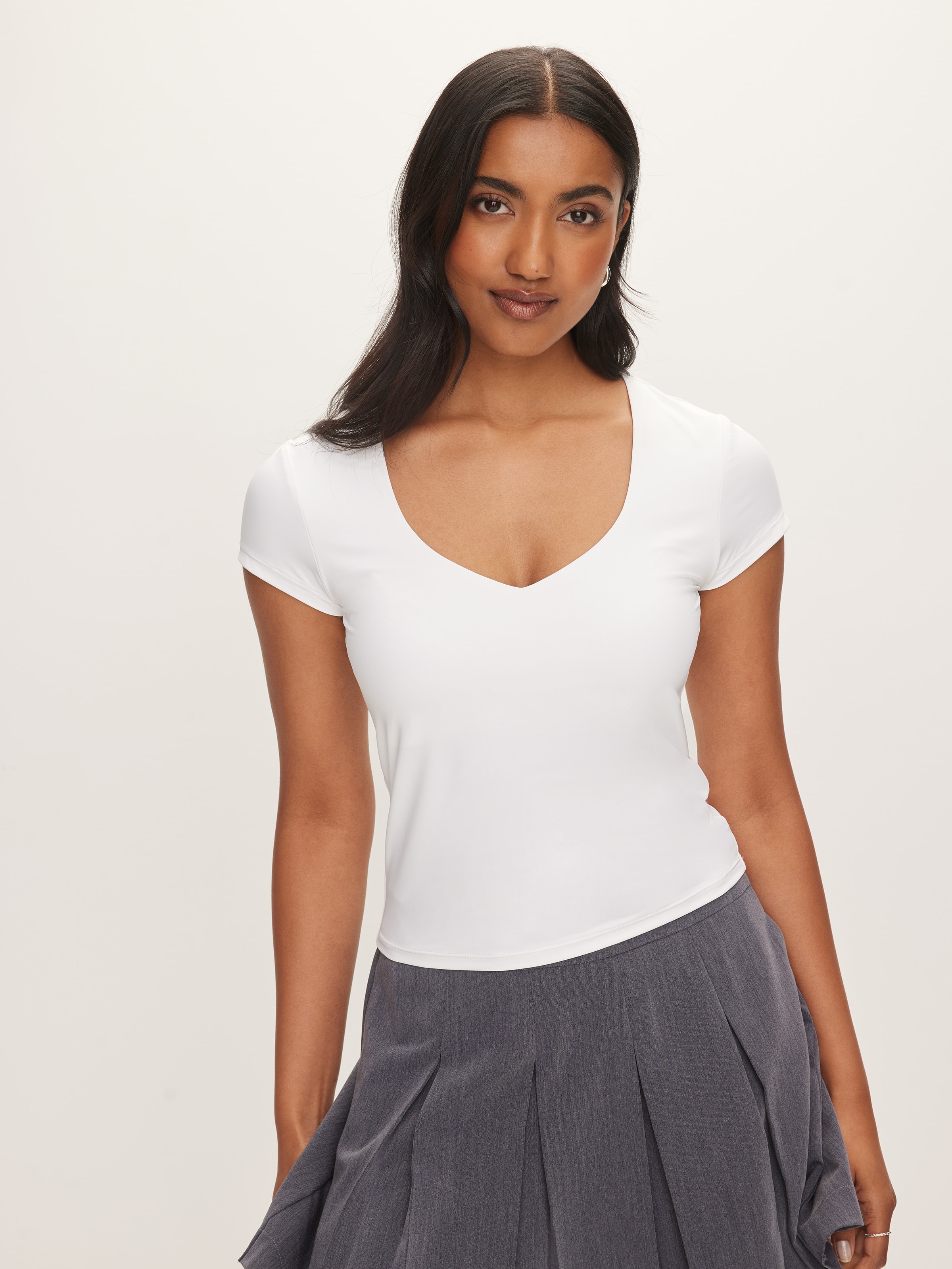 Super Soft V-Neck Short Sleeve Top