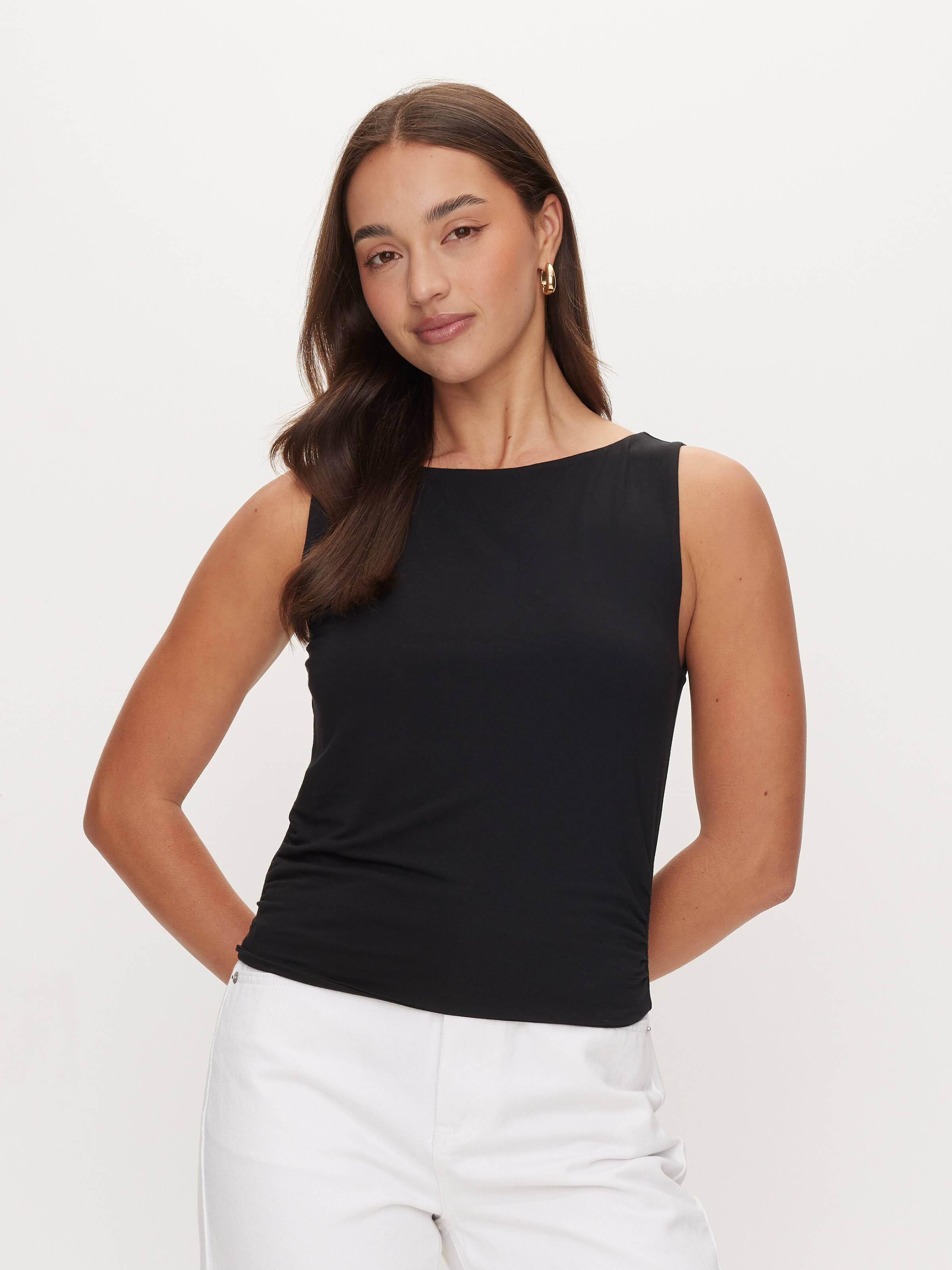 Sleeveless Rouched Top