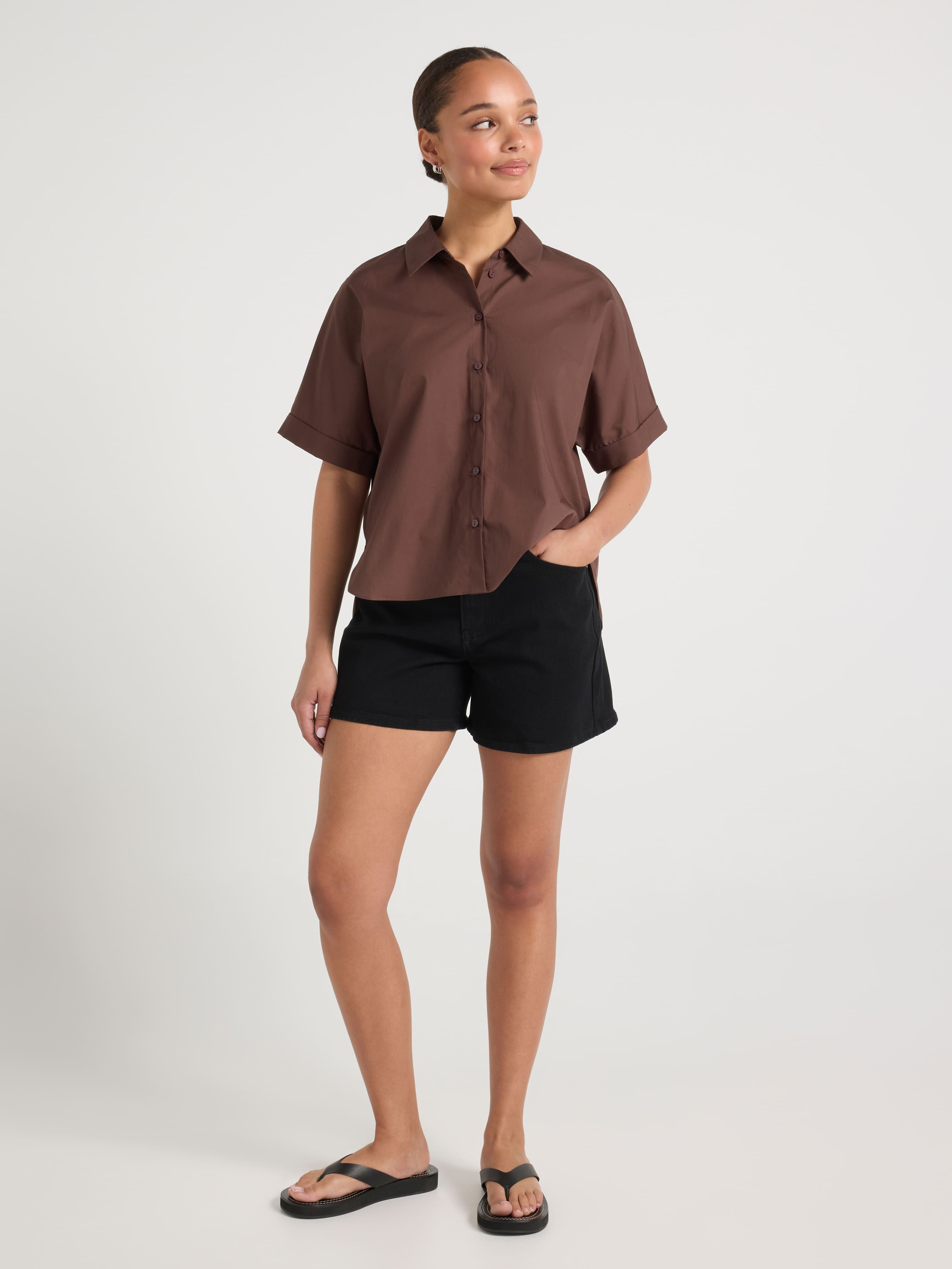 Celine Short Sleeve Cotton Shirt