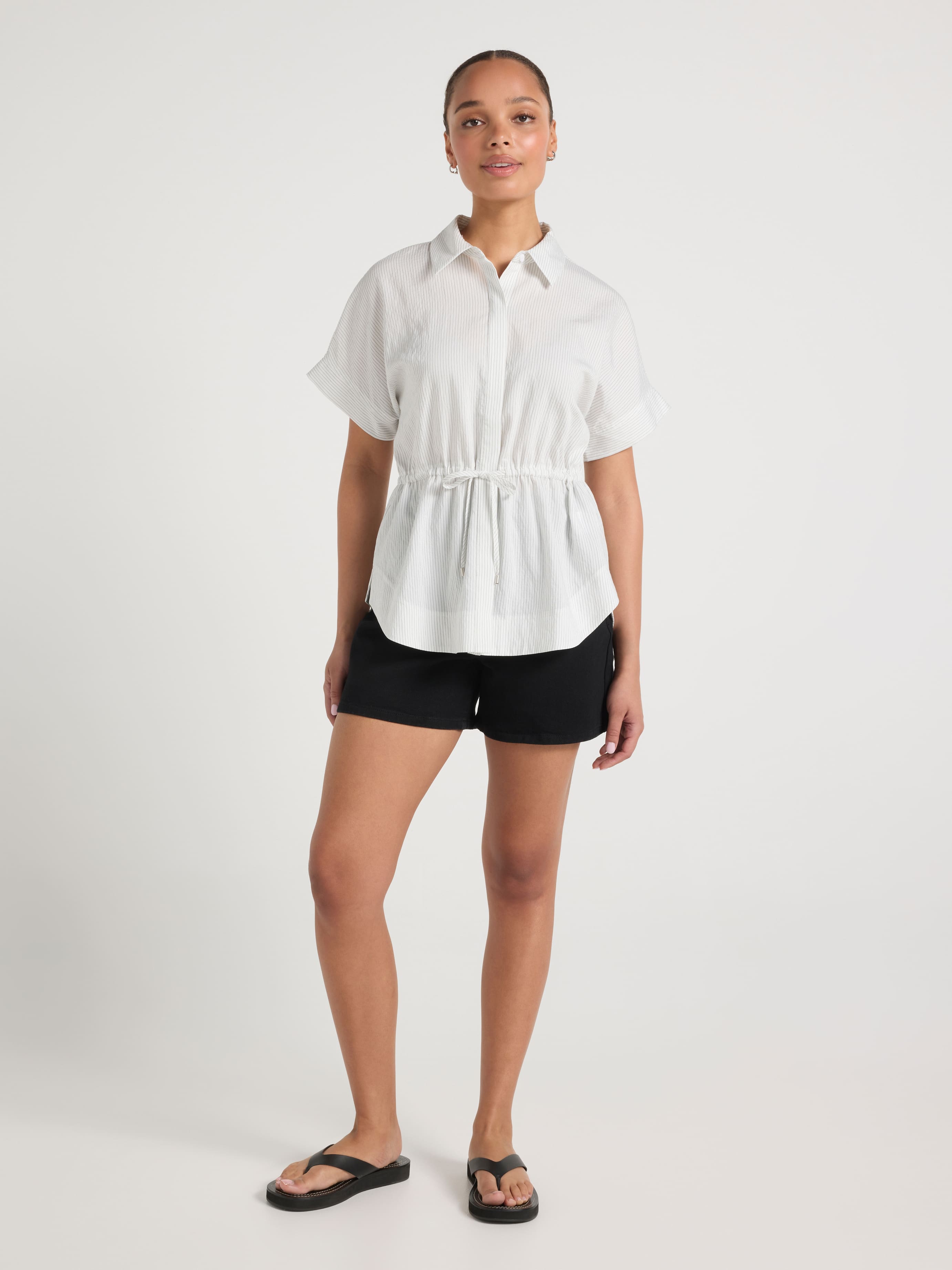 Harlow Short Sleeve Tie Front Top