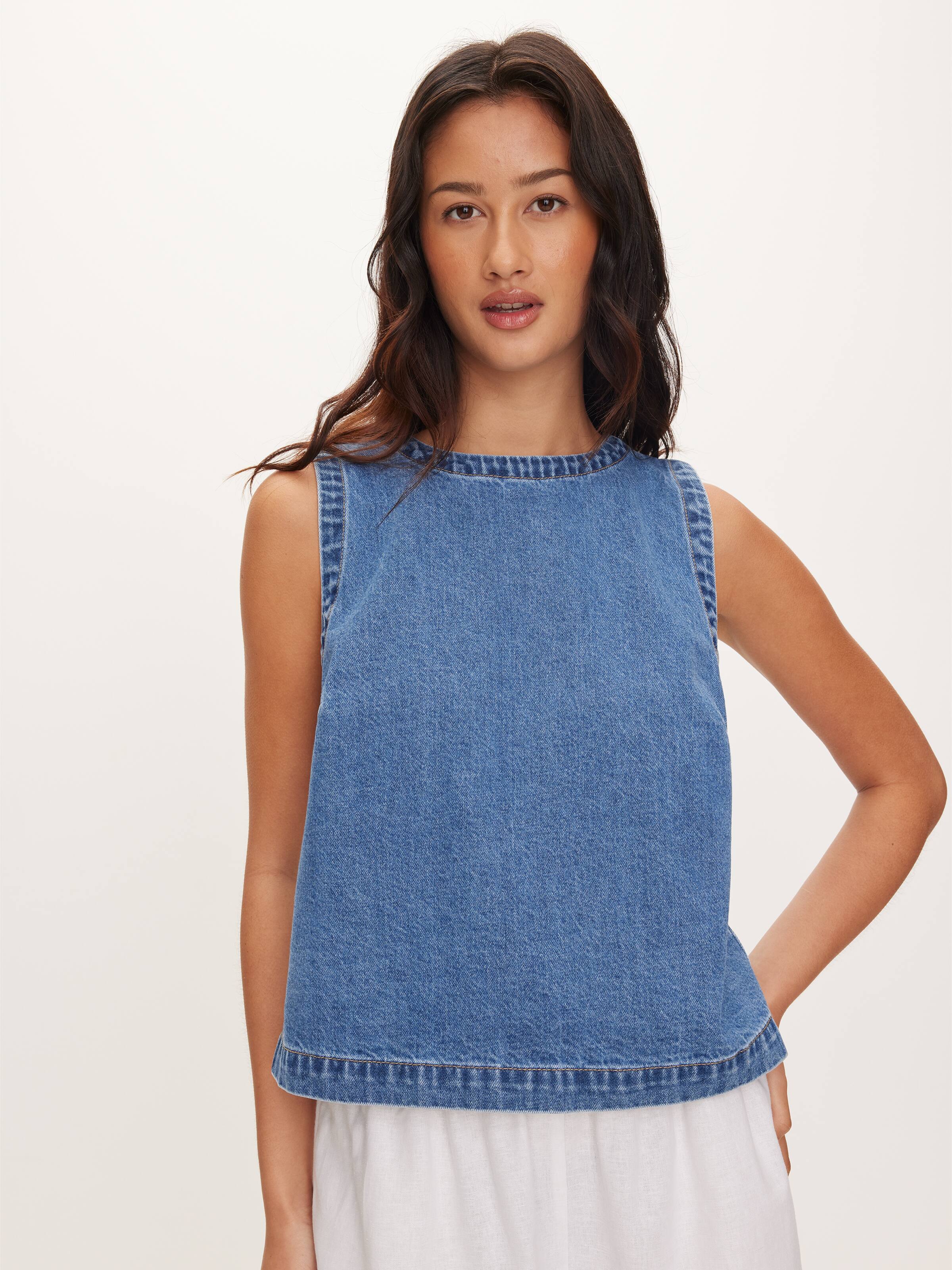 Elliot Denim Shell Top