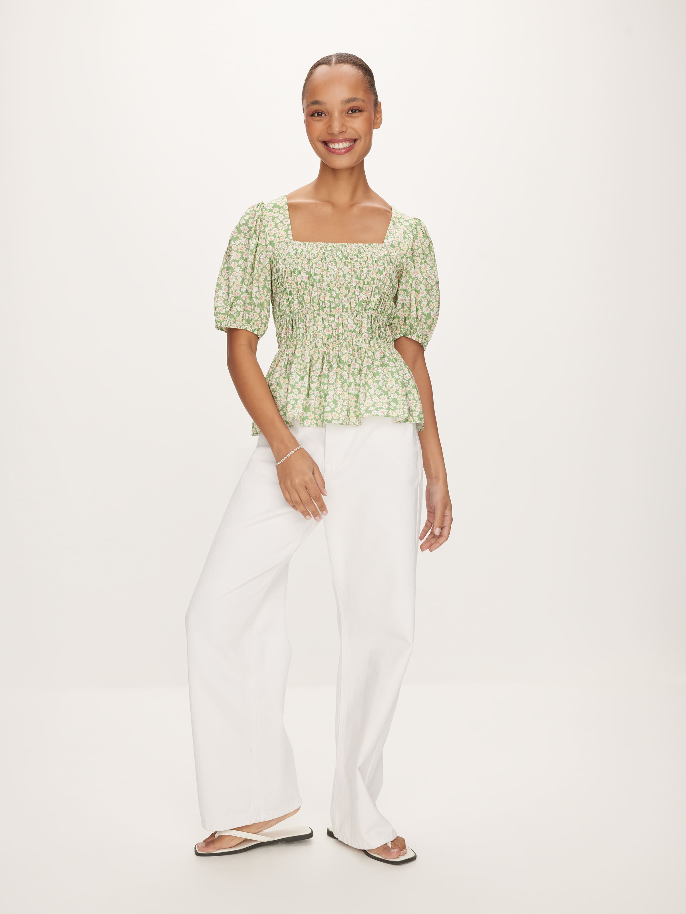 Eliza Shirred Front Top