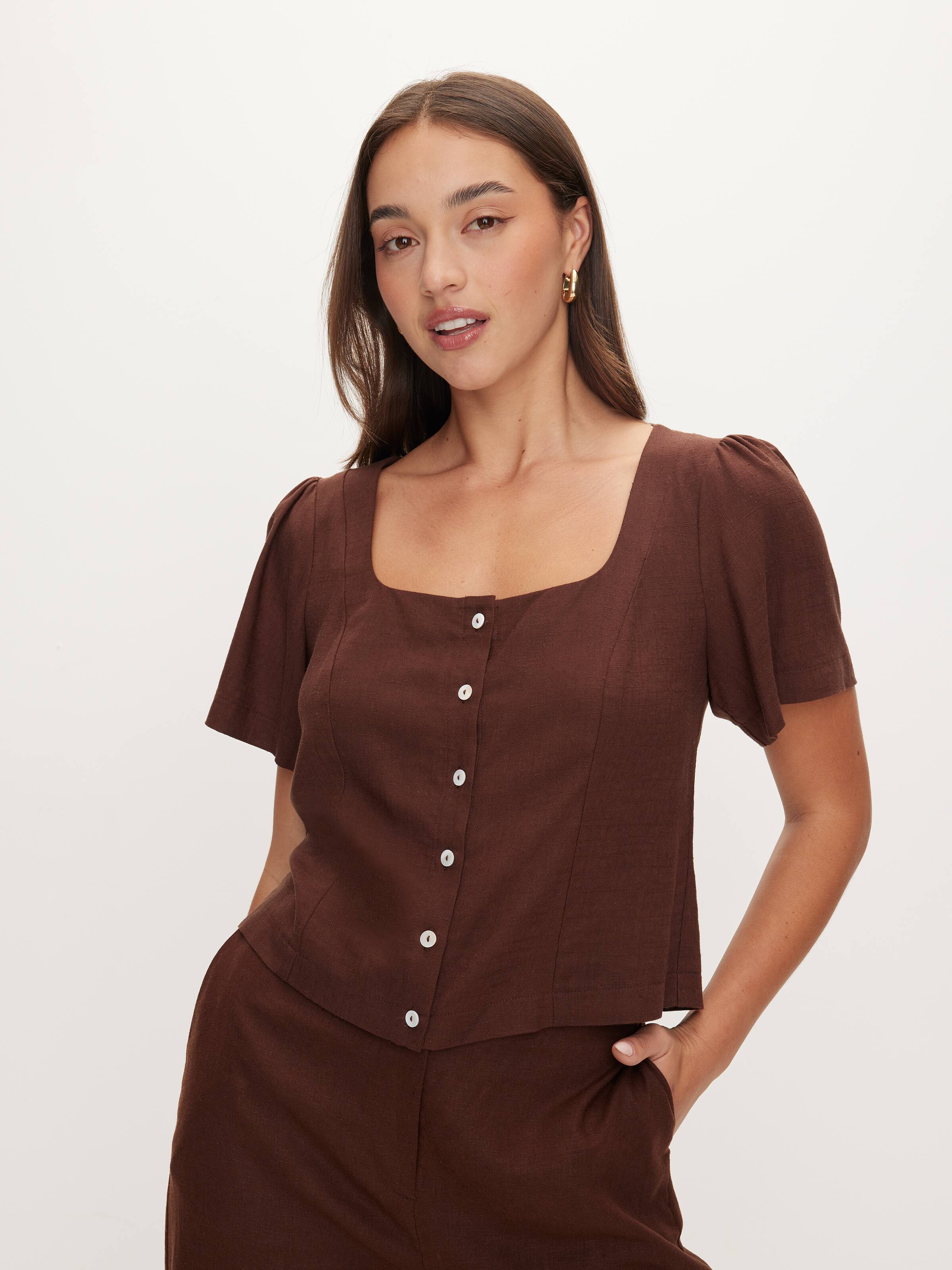 Alice Button Through Blouse
