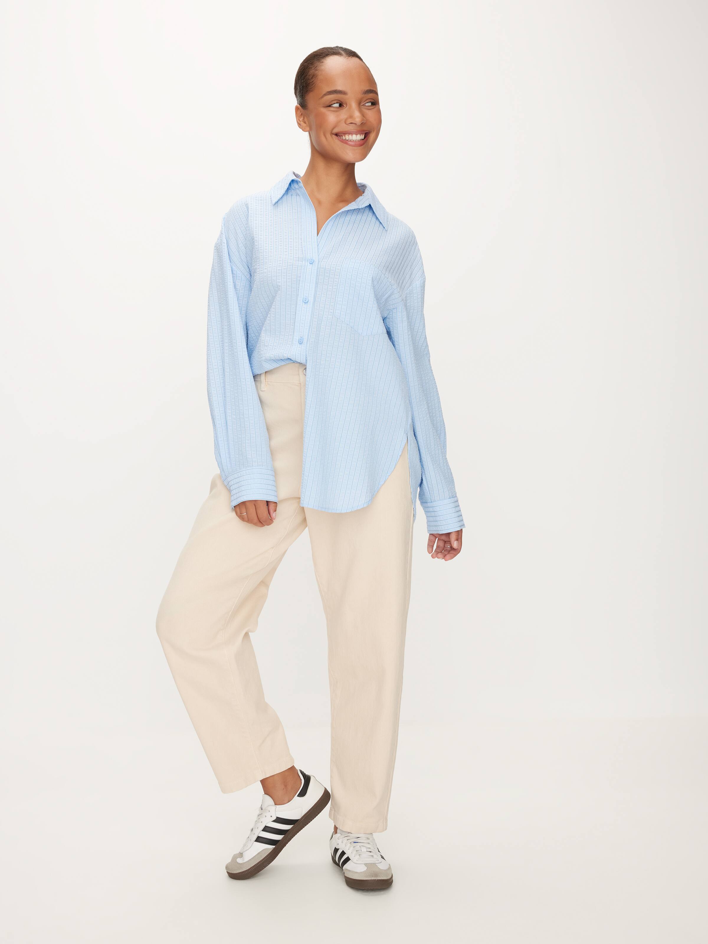 V Opal Textured Ls Shirt