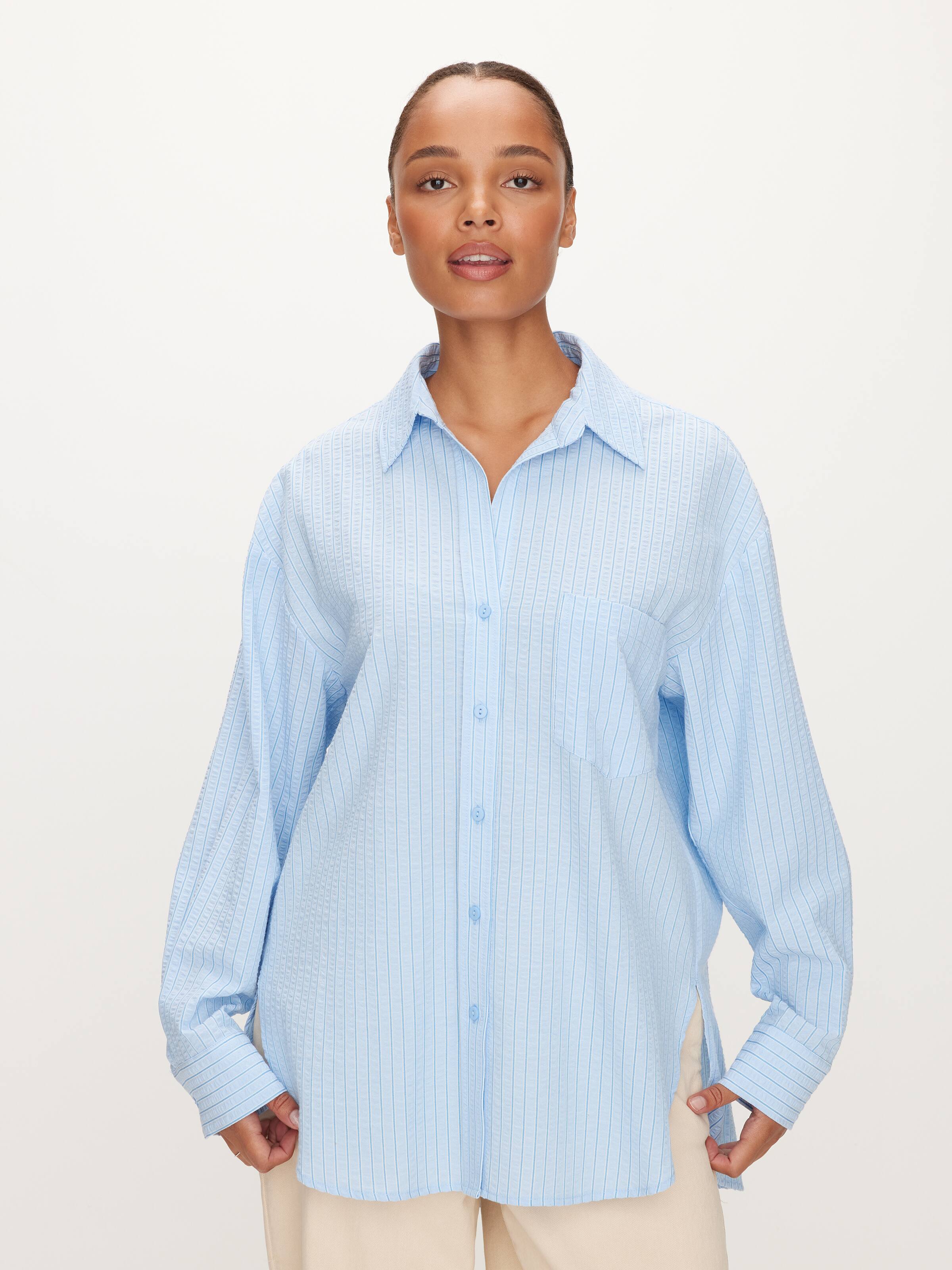 V Opal Textured Ls Shirt