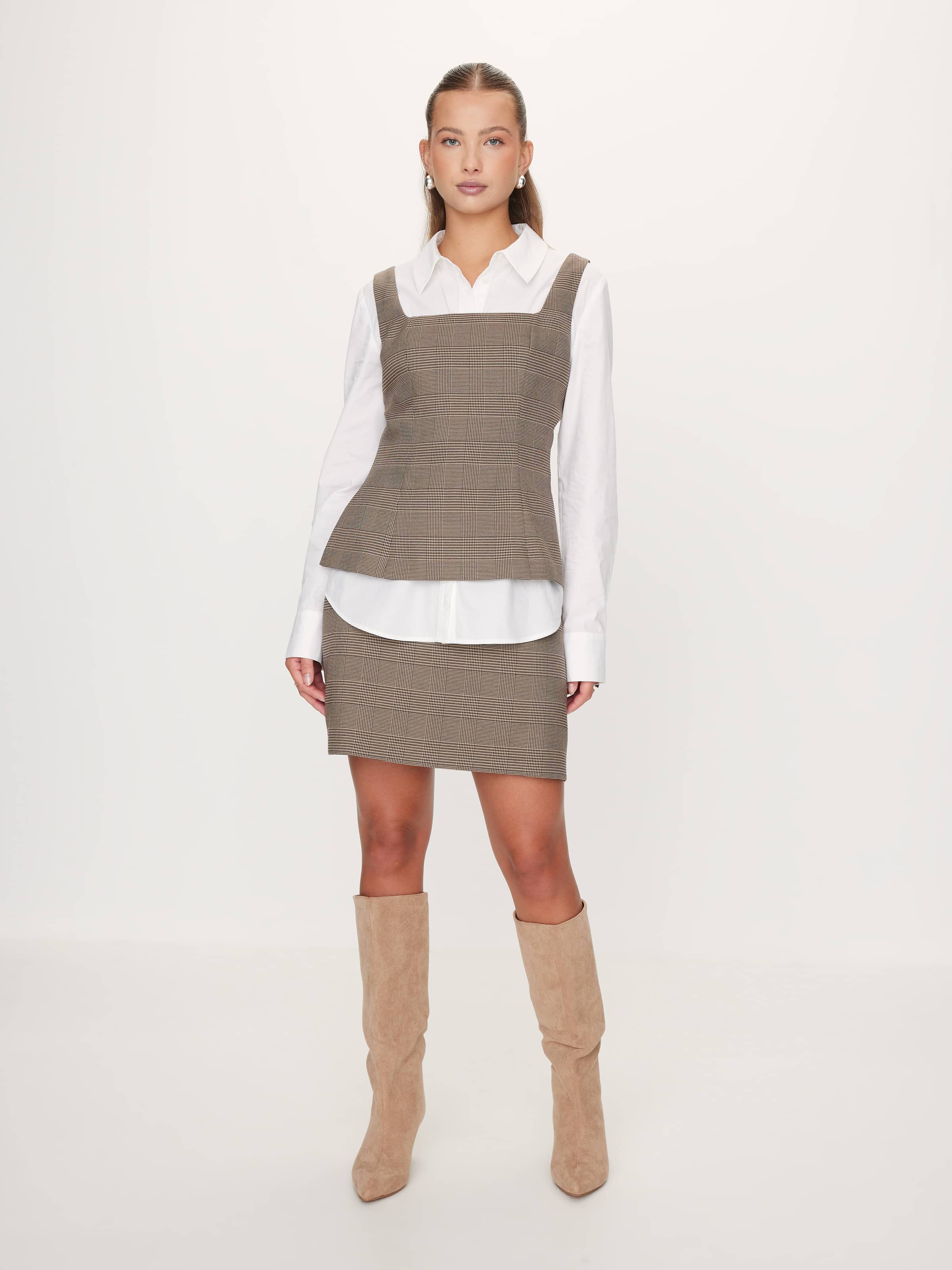 Martha Check Bustier