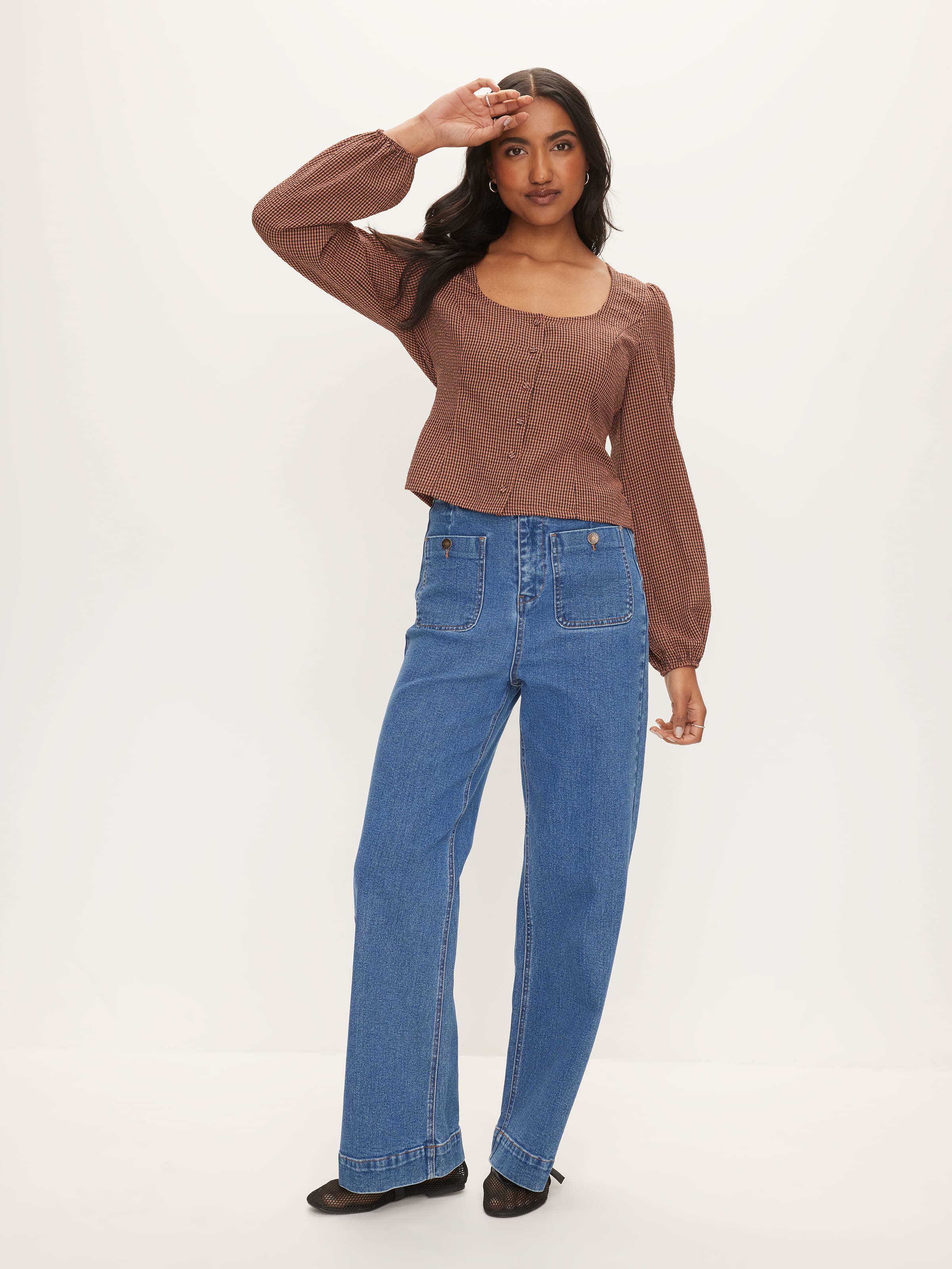 Jade Long Sleeve Sweetheart Top