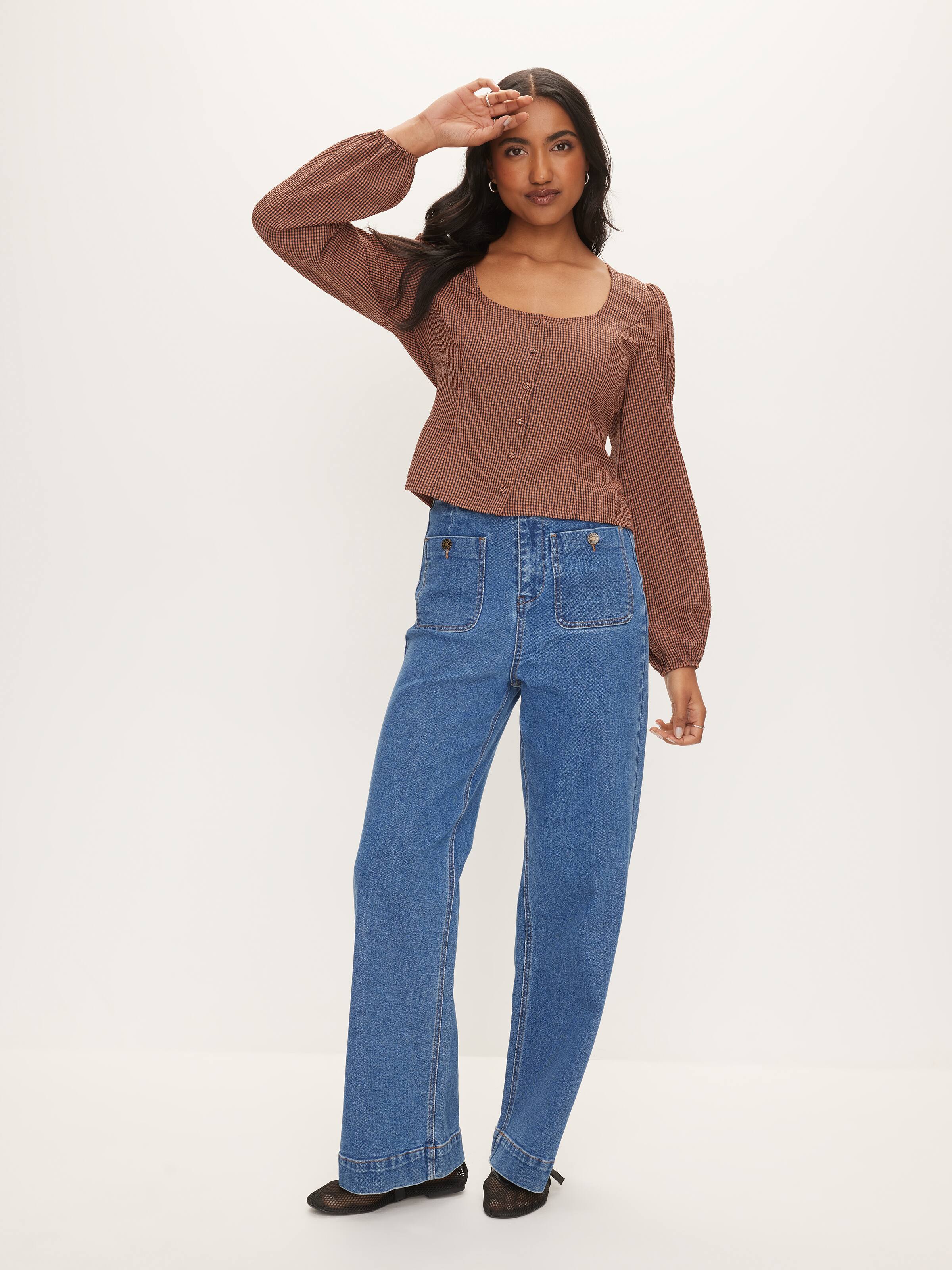 Jade Long Sleeve Sweetheart Top