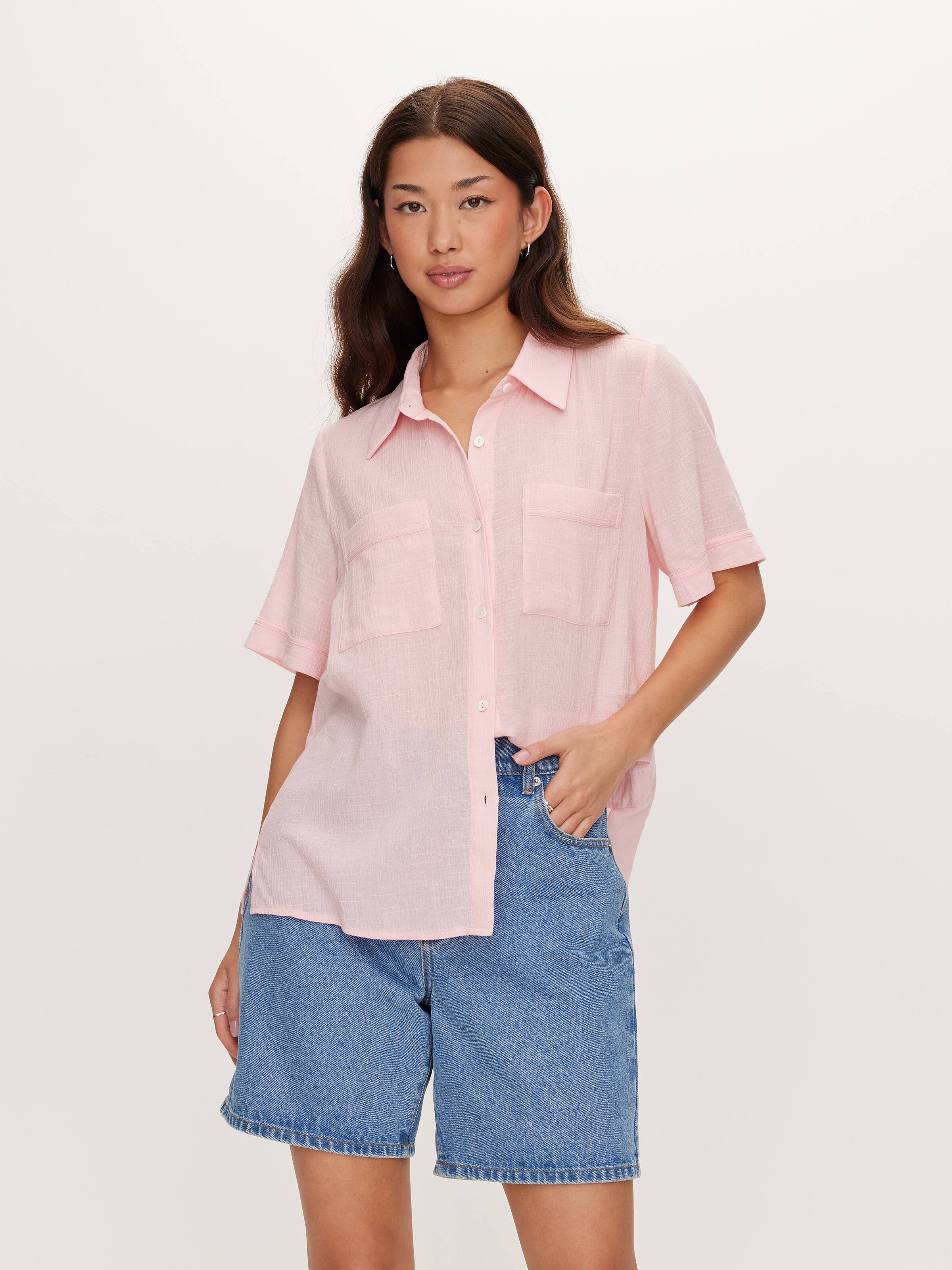 Casey Short Sleeve Crinkle Shirt