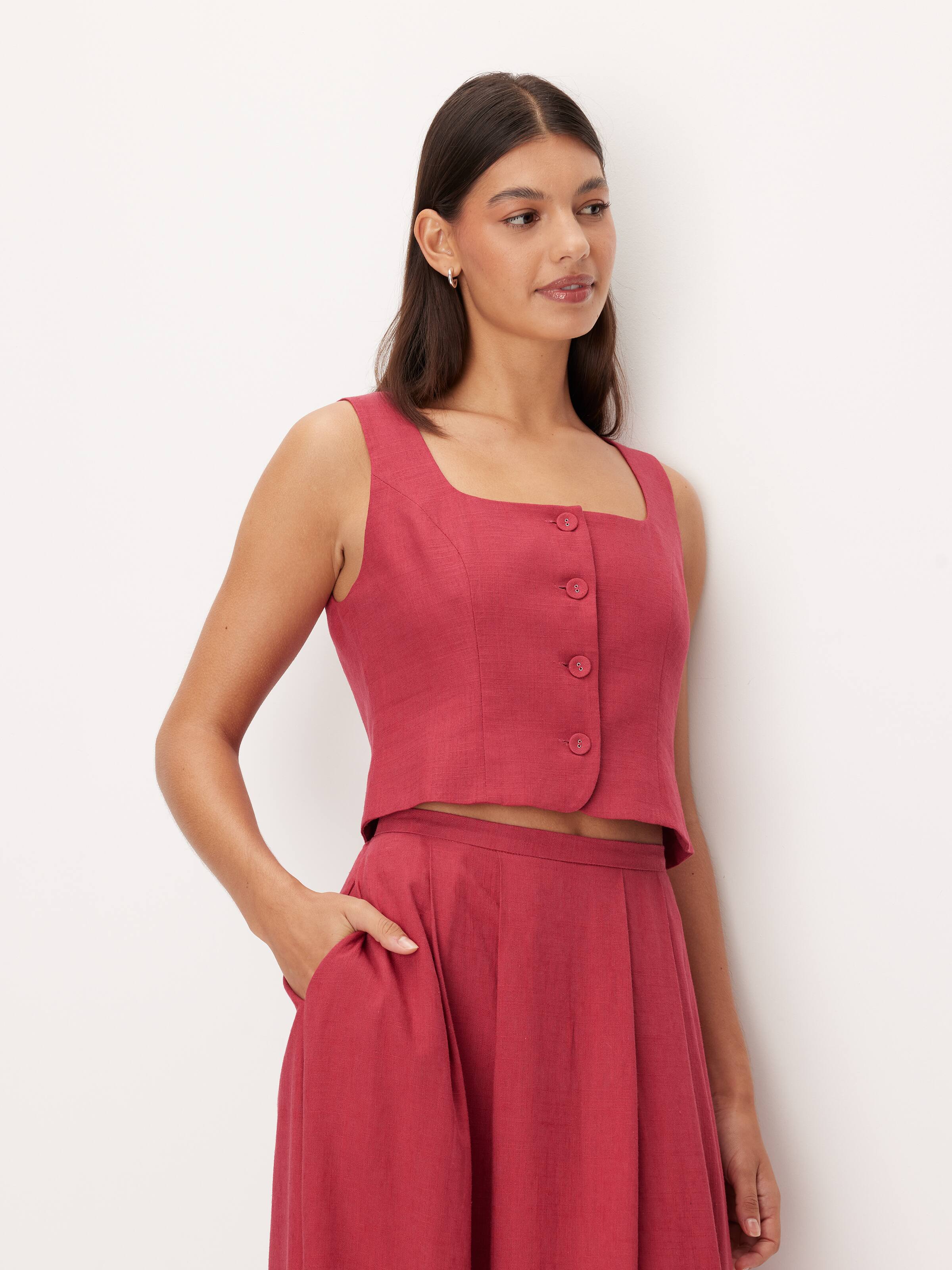 Annabella Button Through Top