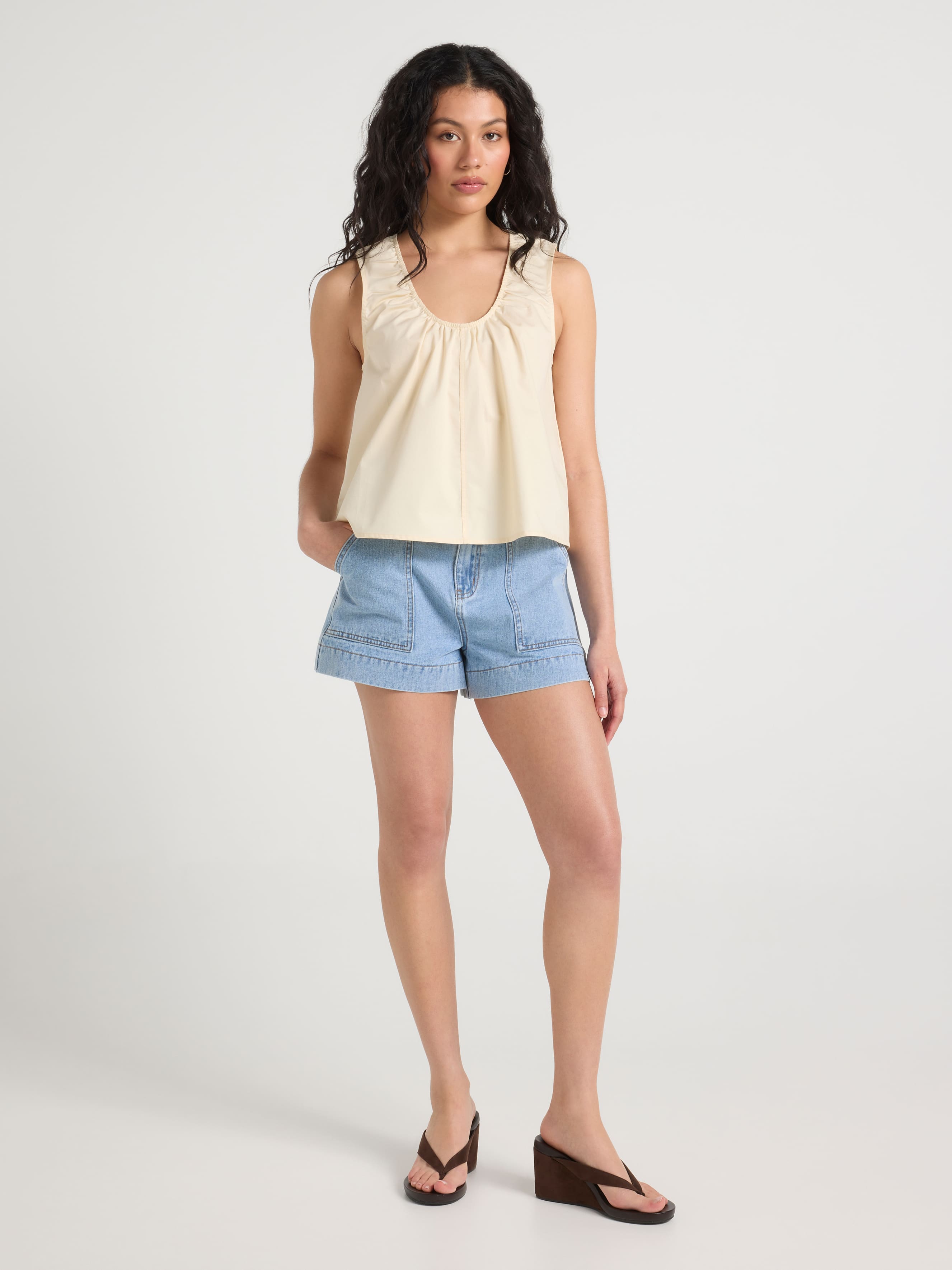 Simone Sleeveless Swing Top