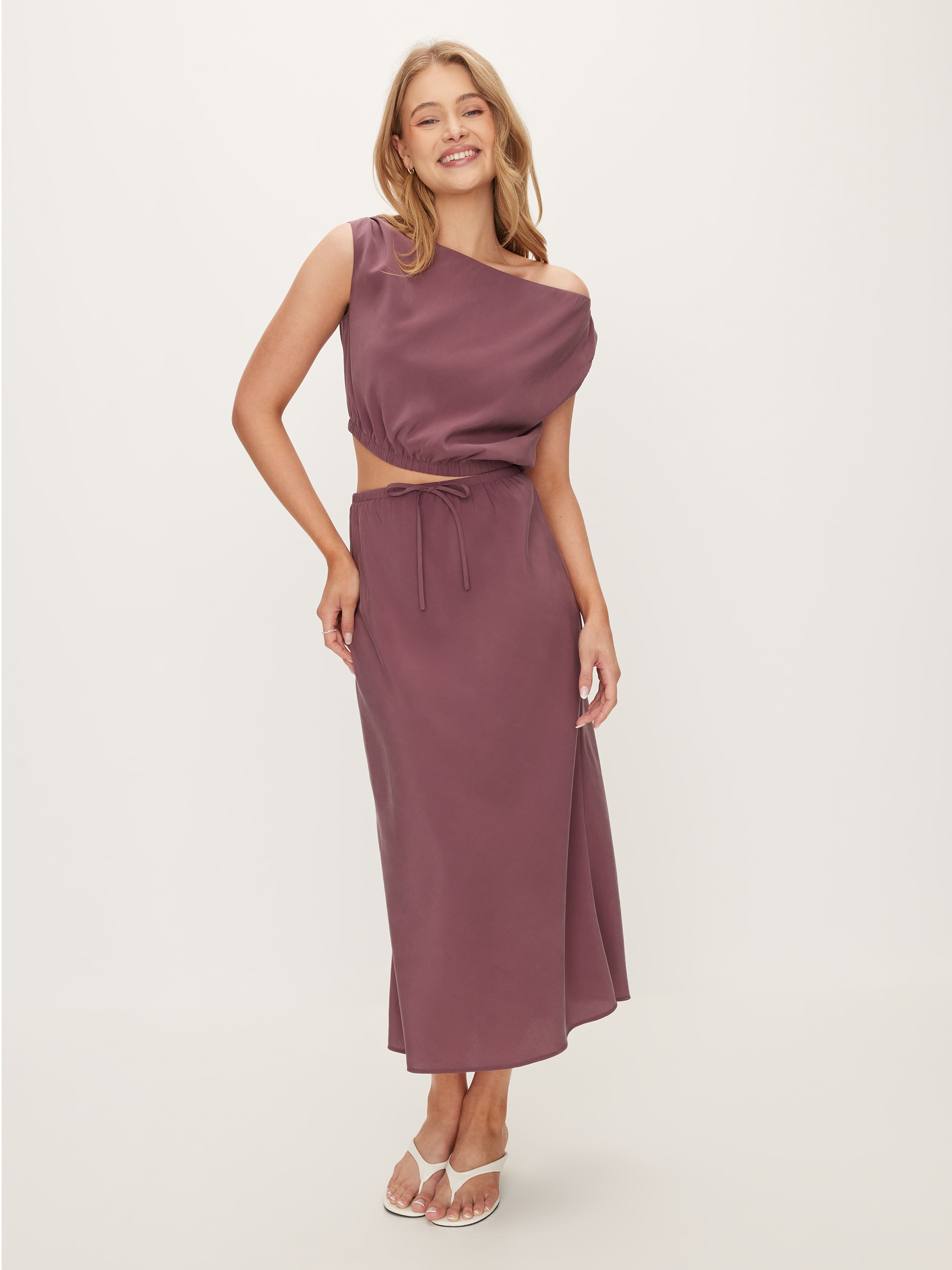 Hila Asymmetric Cupro Top