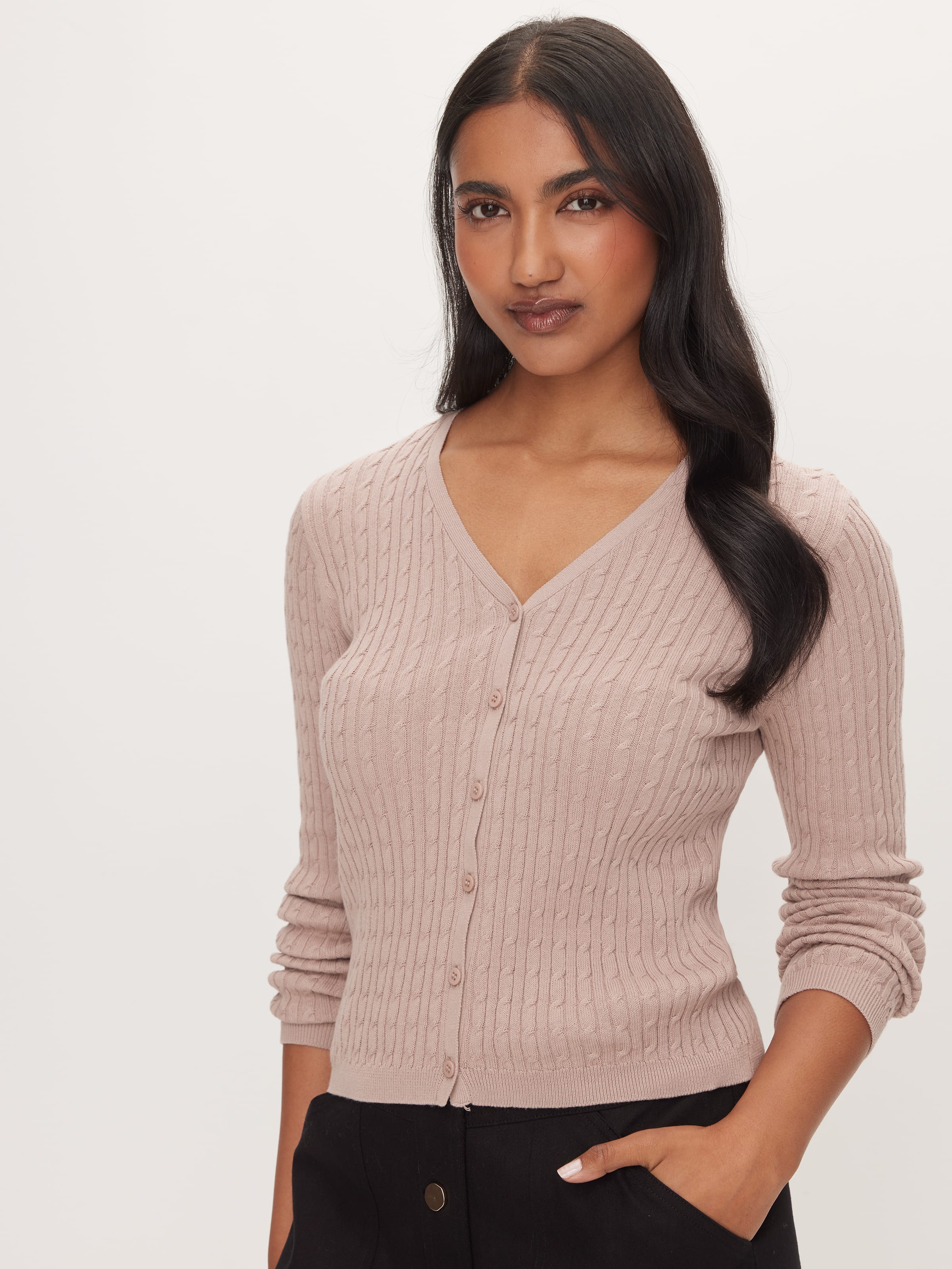 Ivy V-Neck Button Down Knit