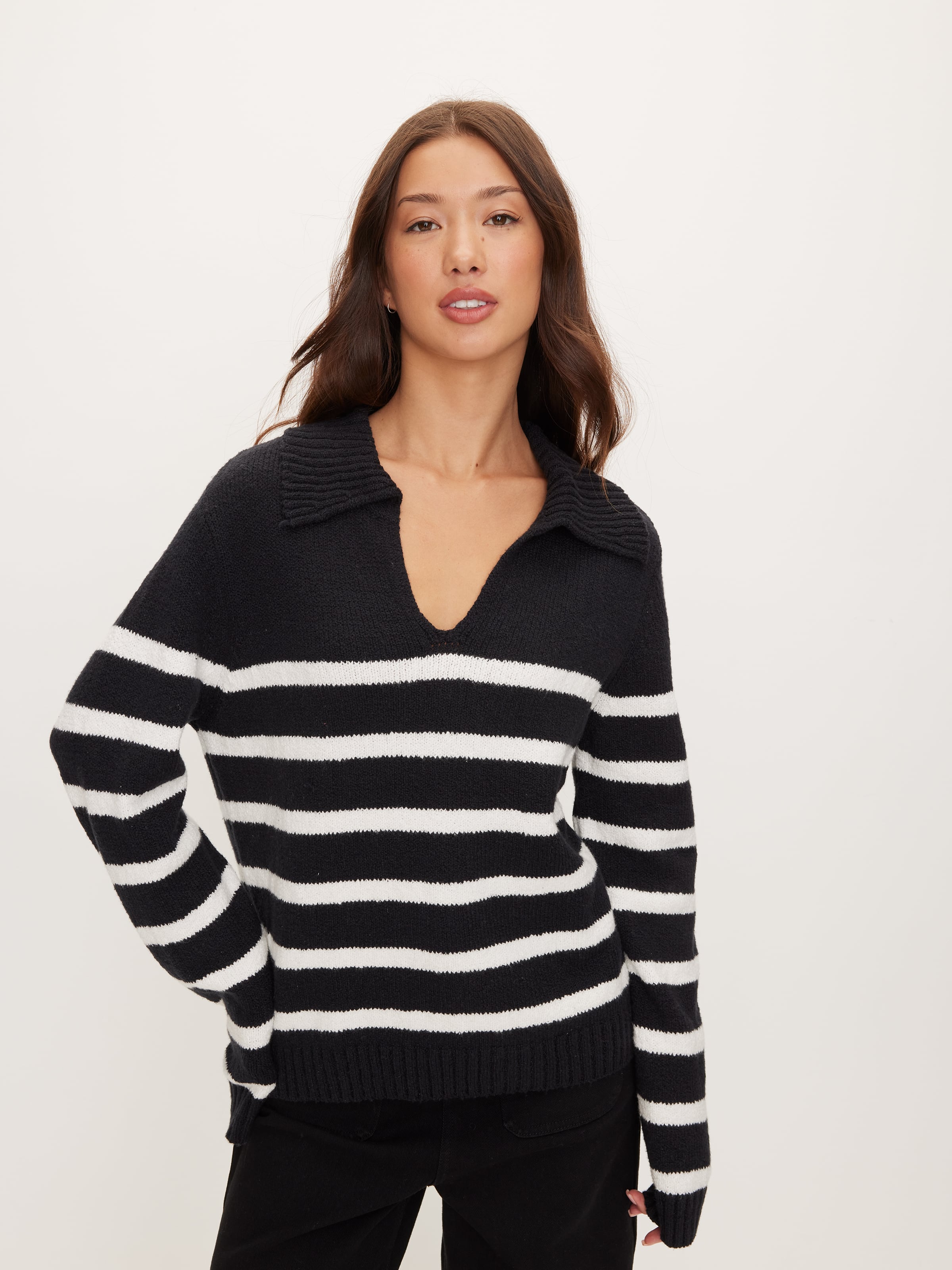Pamela V-Neck Polo Knit