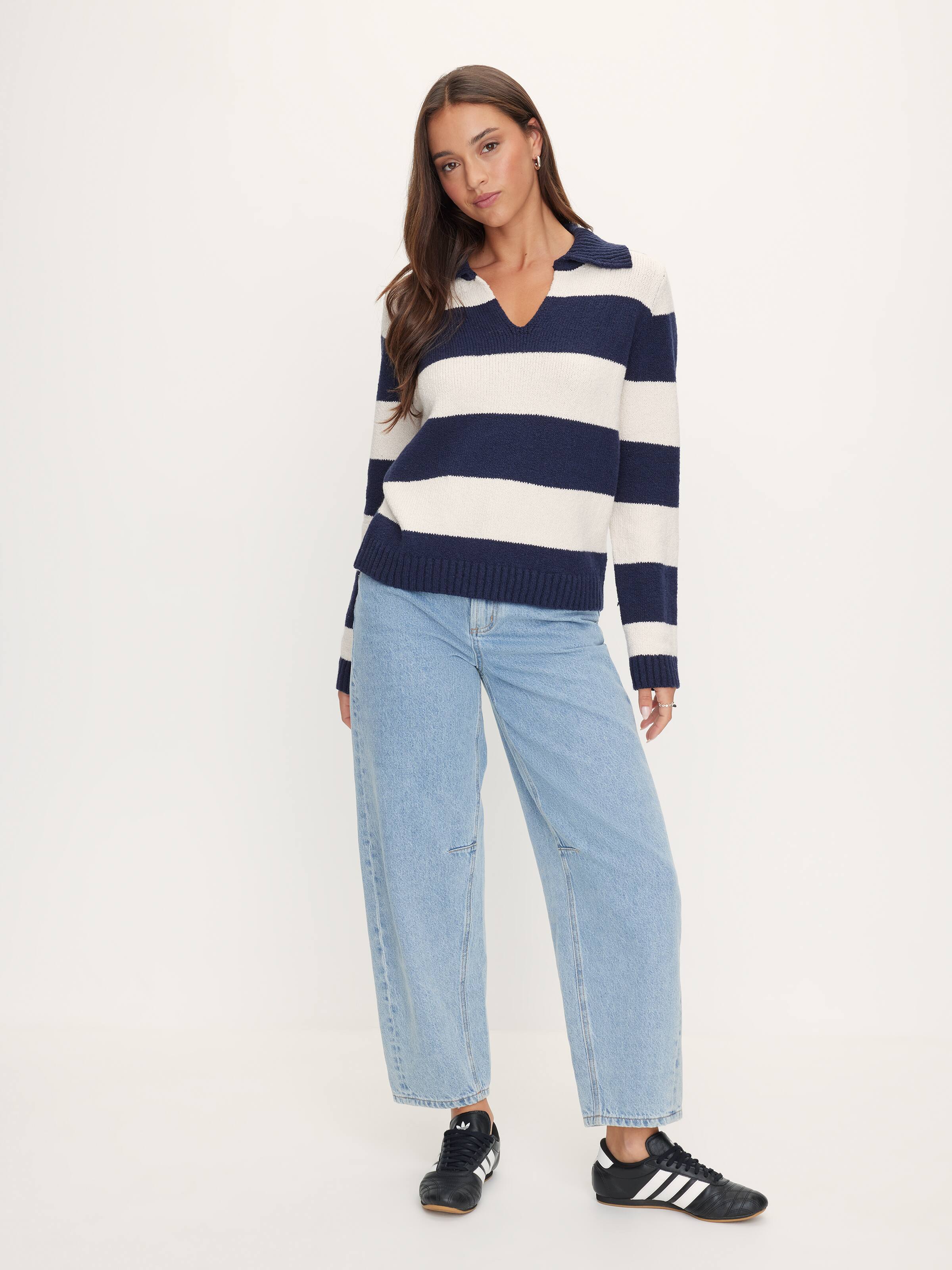 Pamela V-Neck Polo Knit