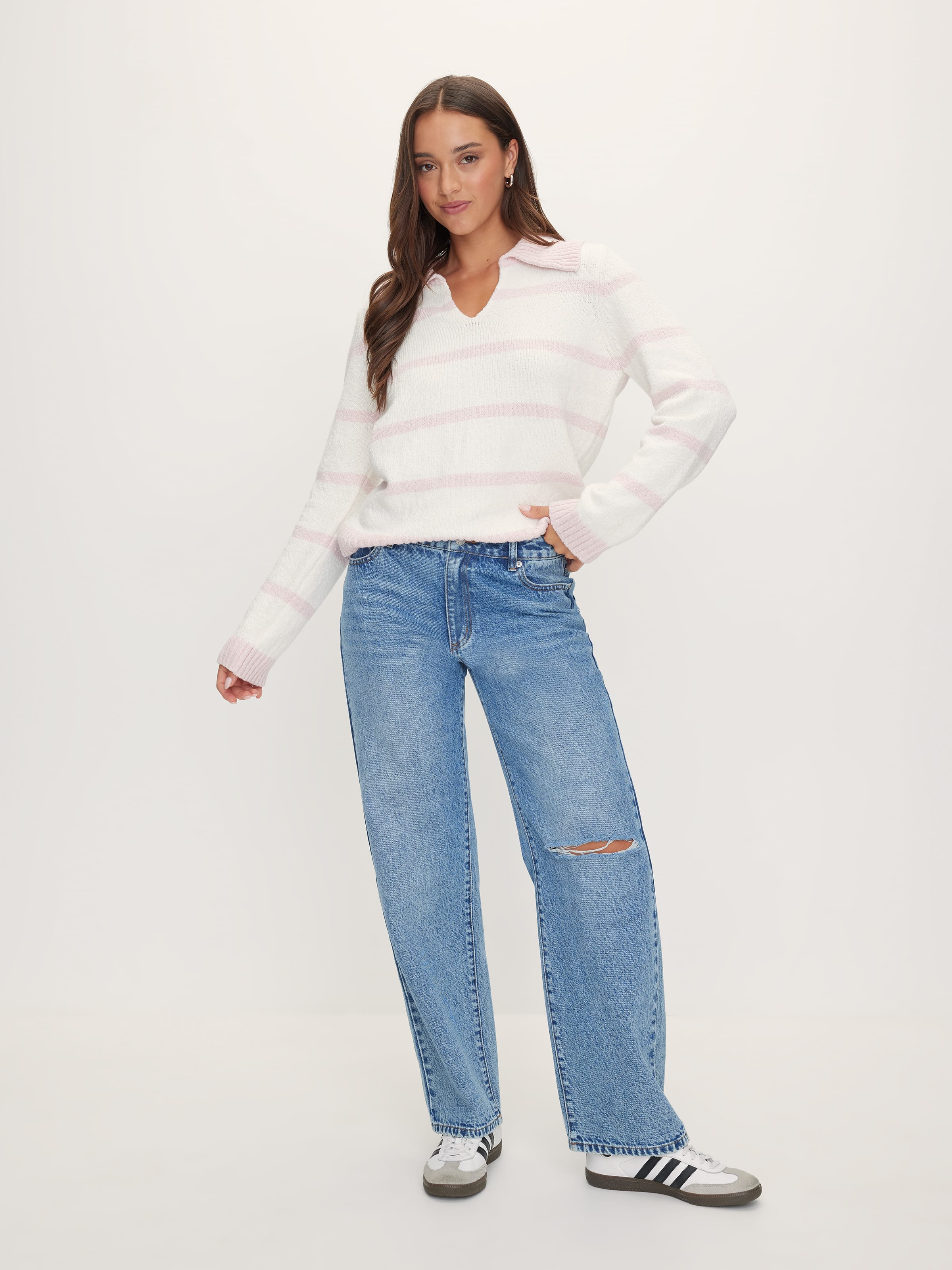 Pamela V-Neck Polo Knit