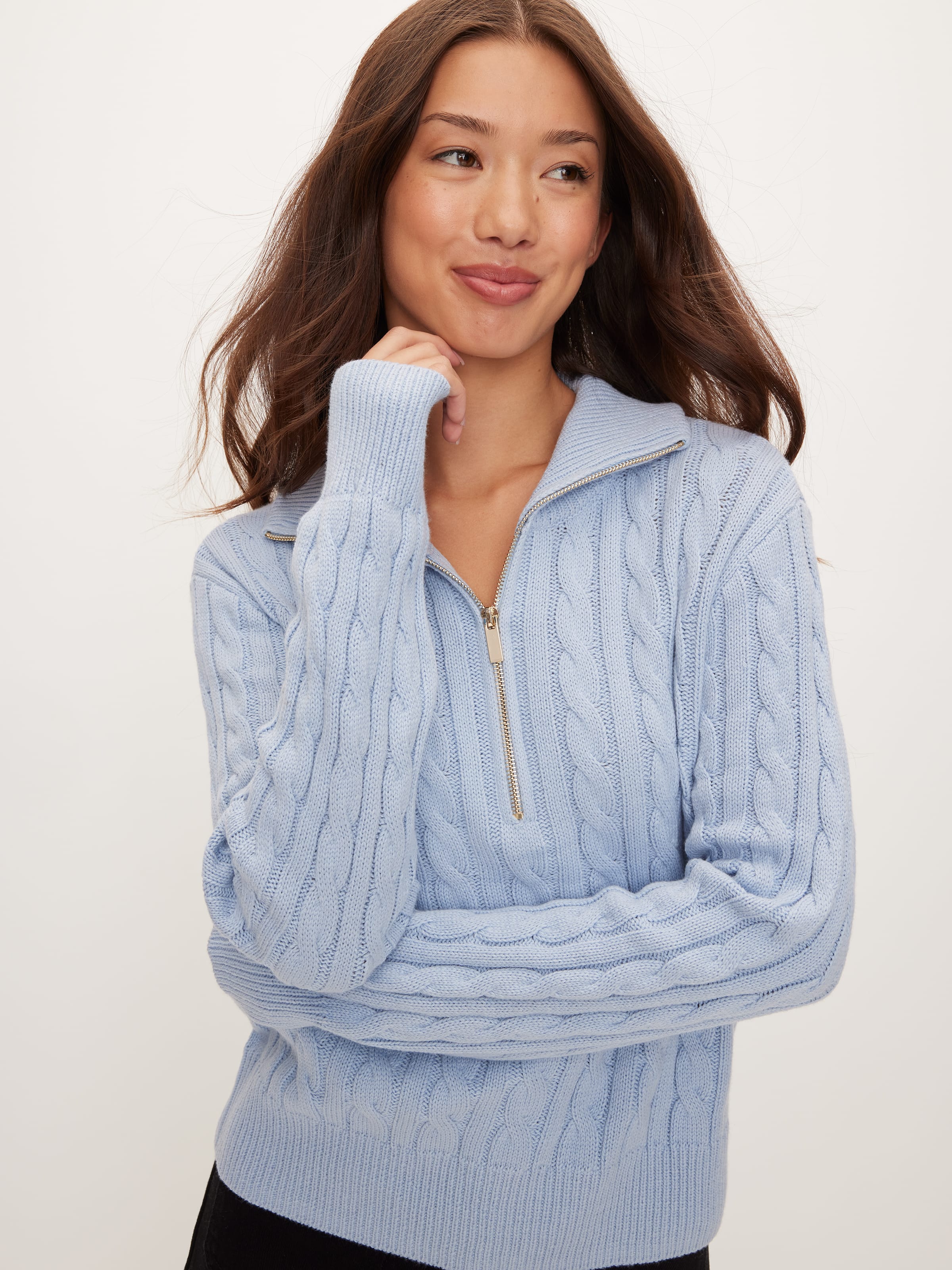 Image for Cable Quarter Zip Knit from JustGroupNZ