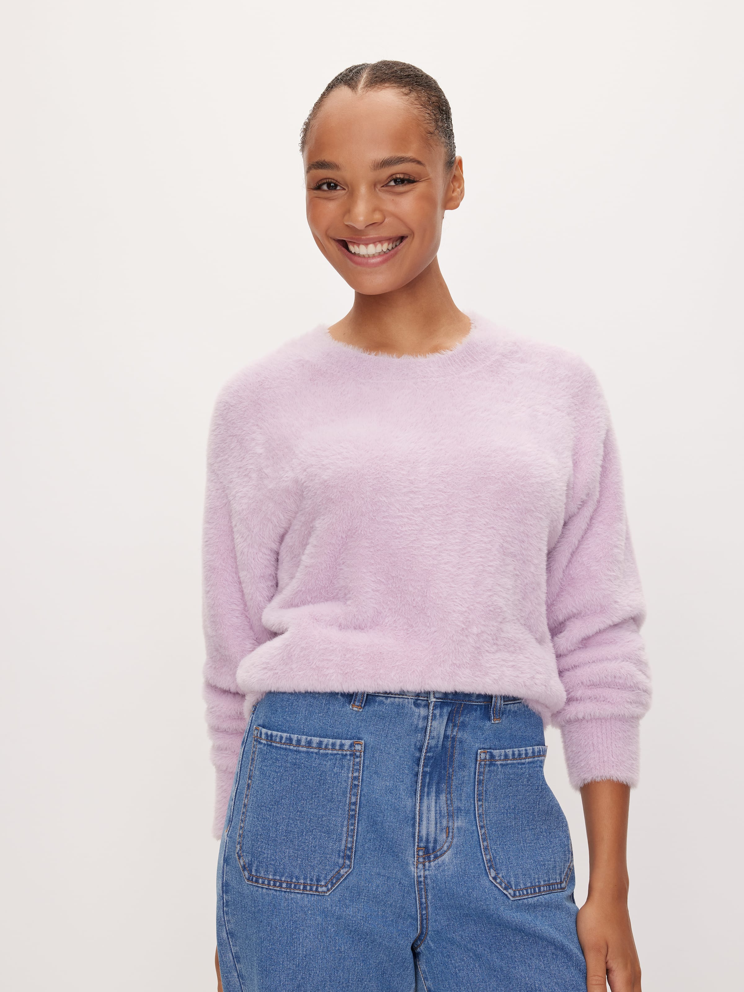 Athena Fluffy Crew Neck Knit