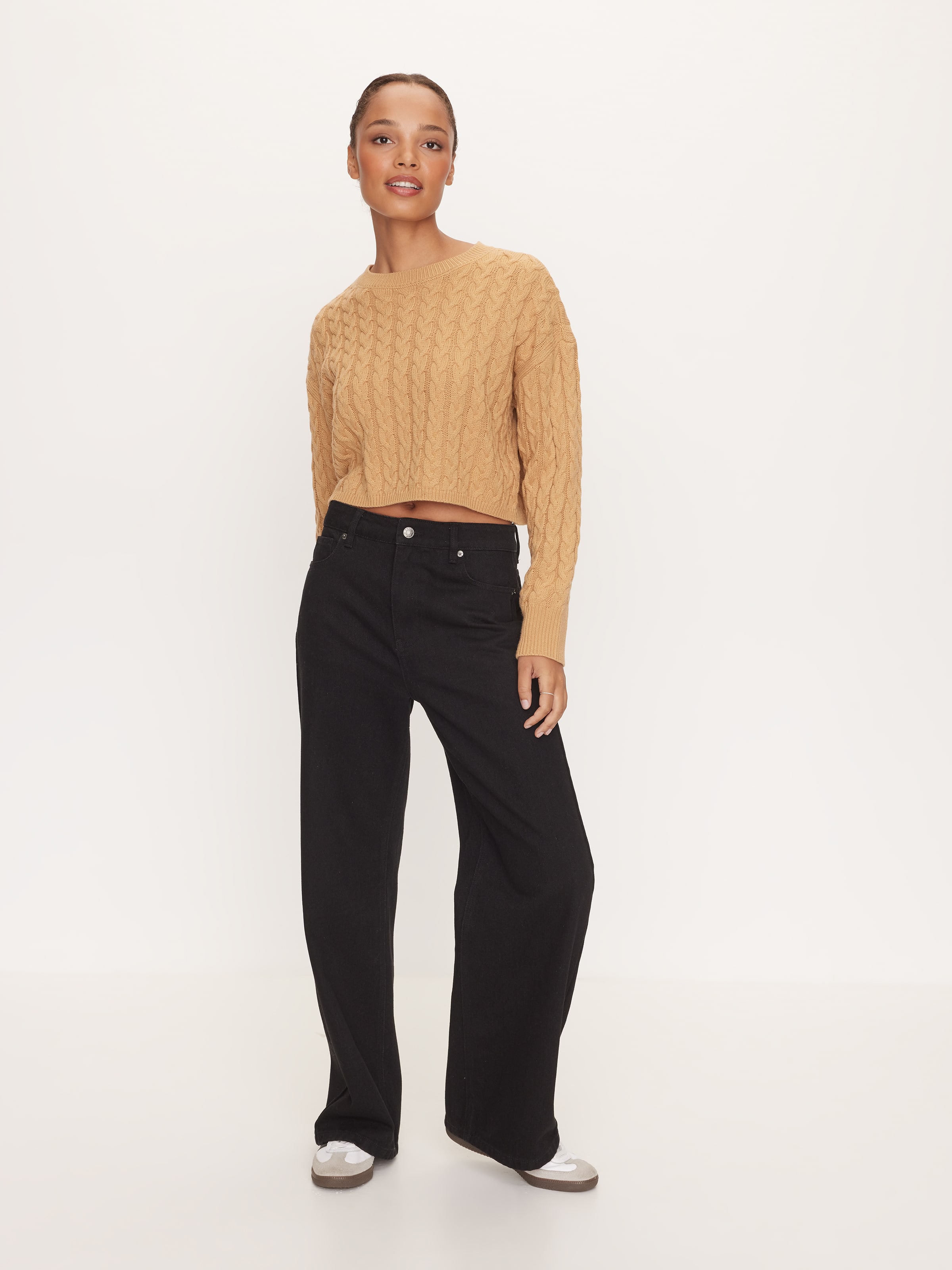 Carly Cable Crop Knit
