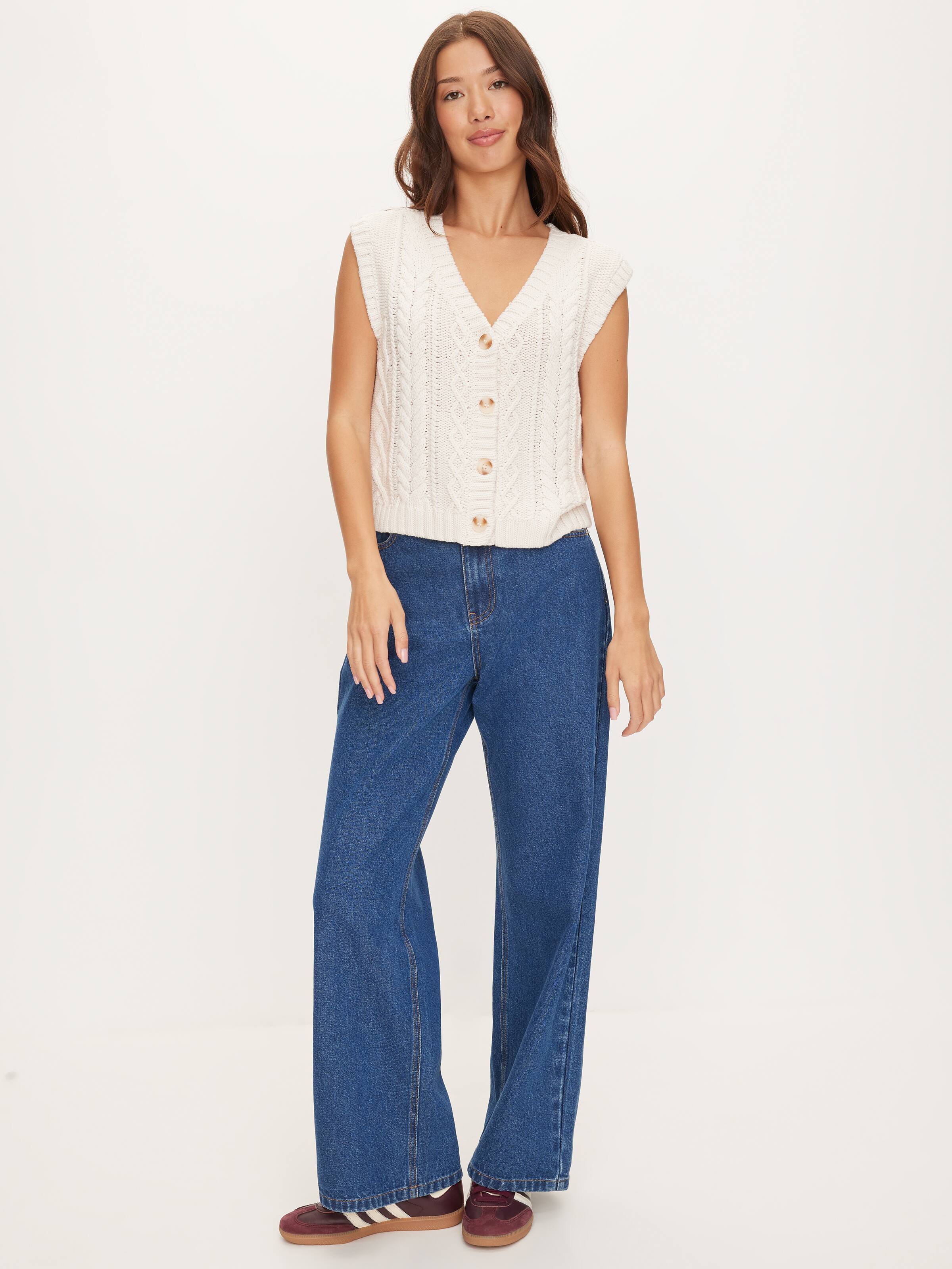 Clarice Cable Knit Vest