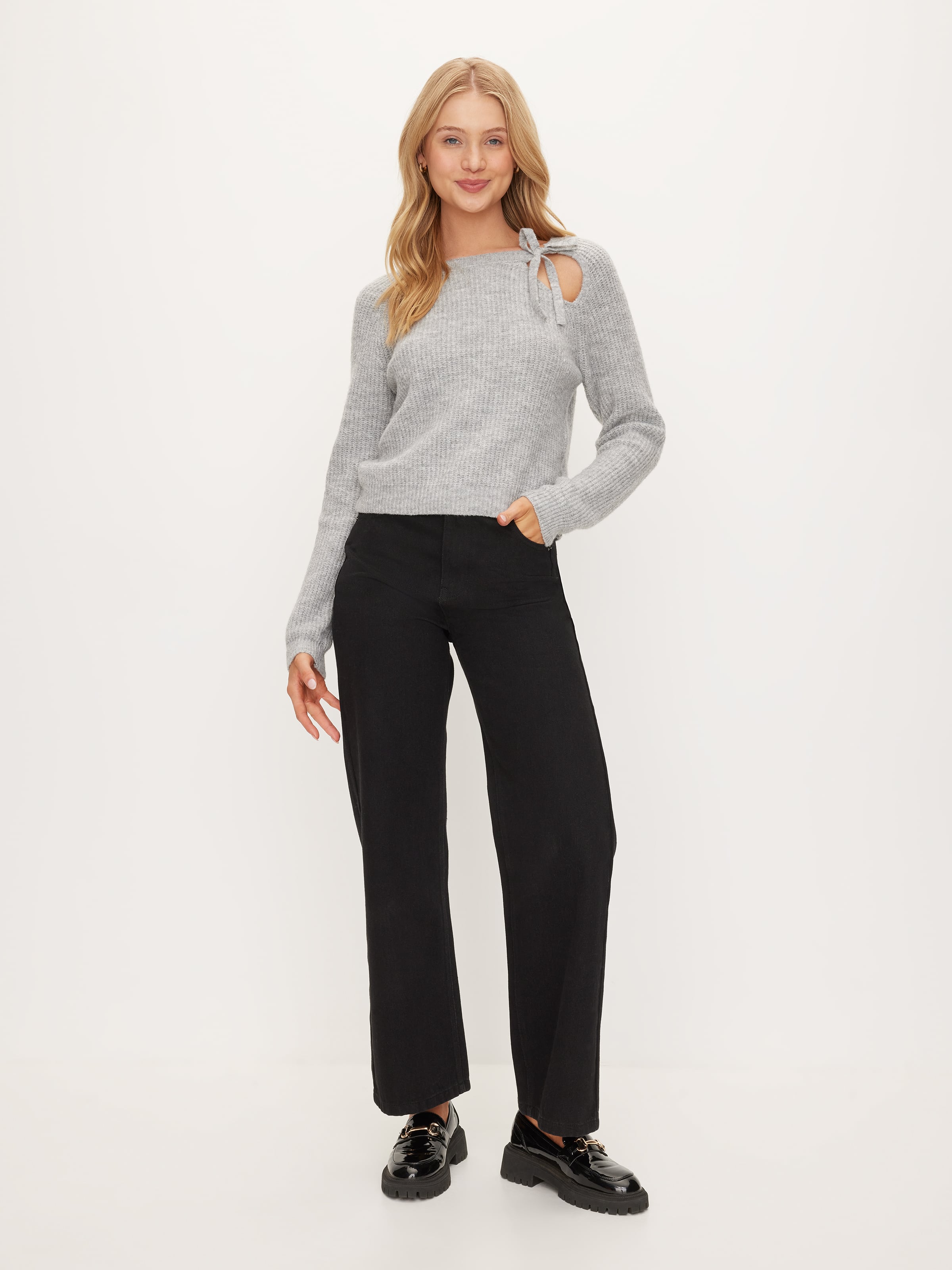 Bow Long Sleeve Knit