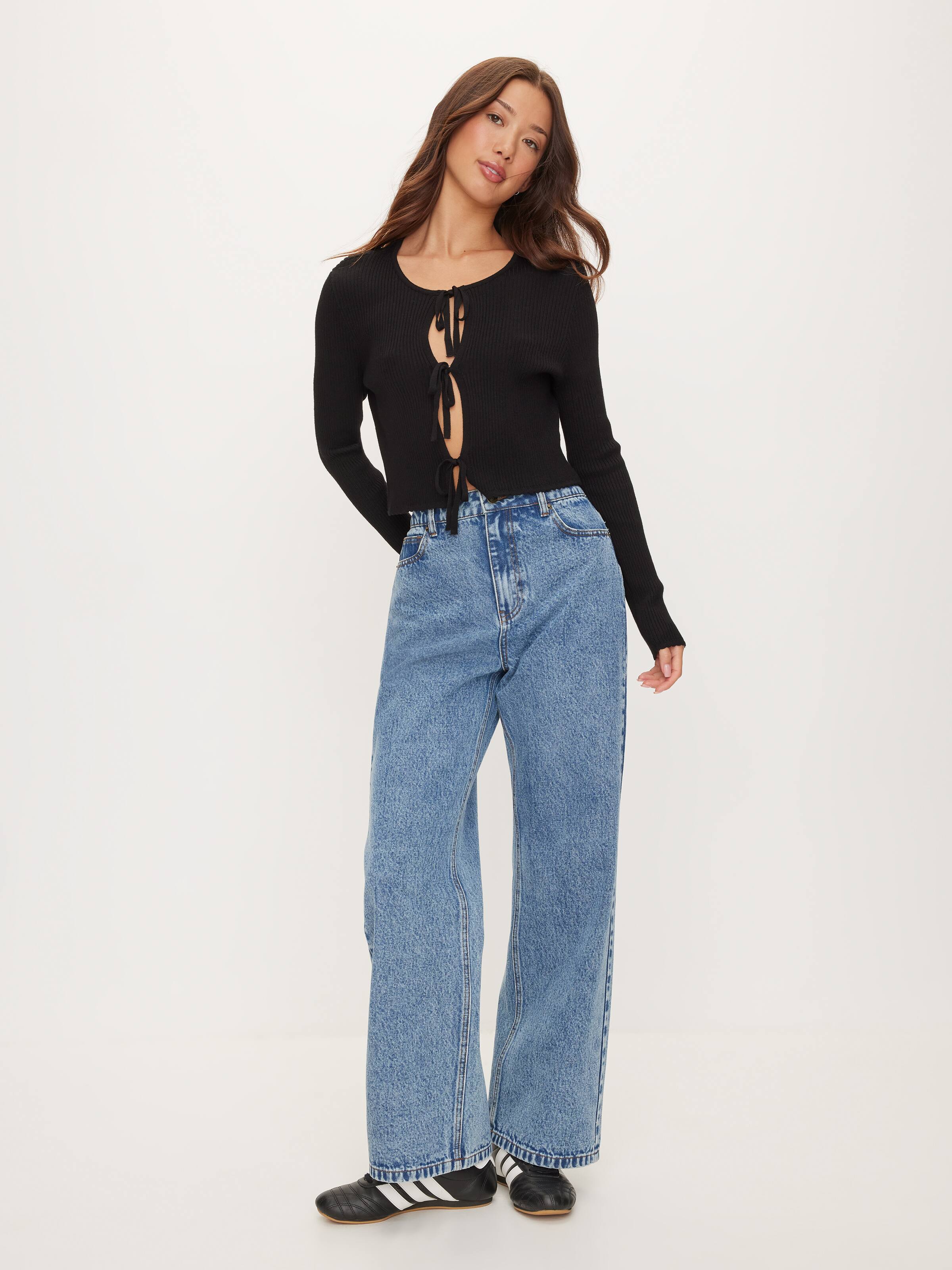 Polly Long Sleeve Tie Front Knit