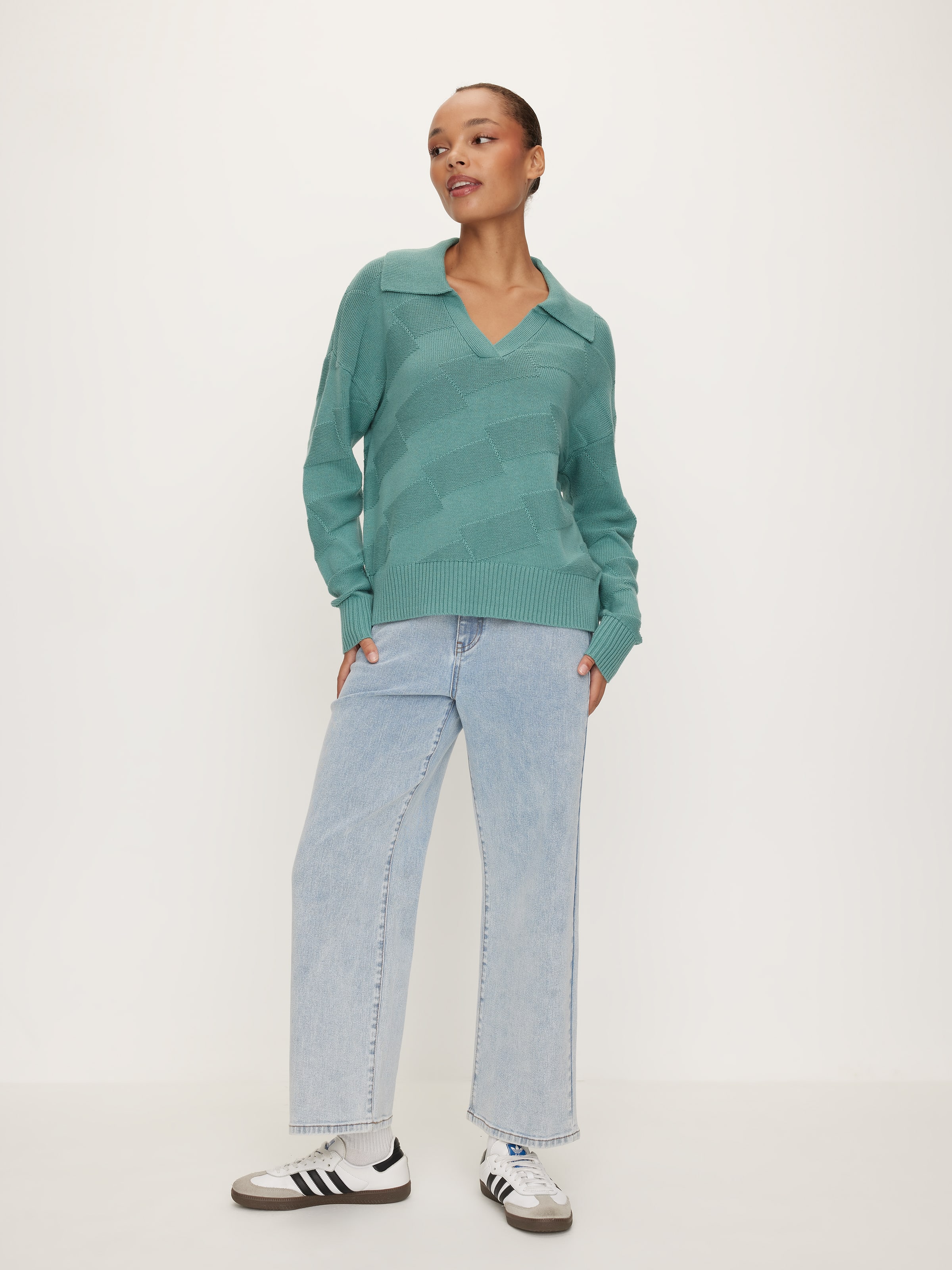 Darcy Diagonal Polo Knit