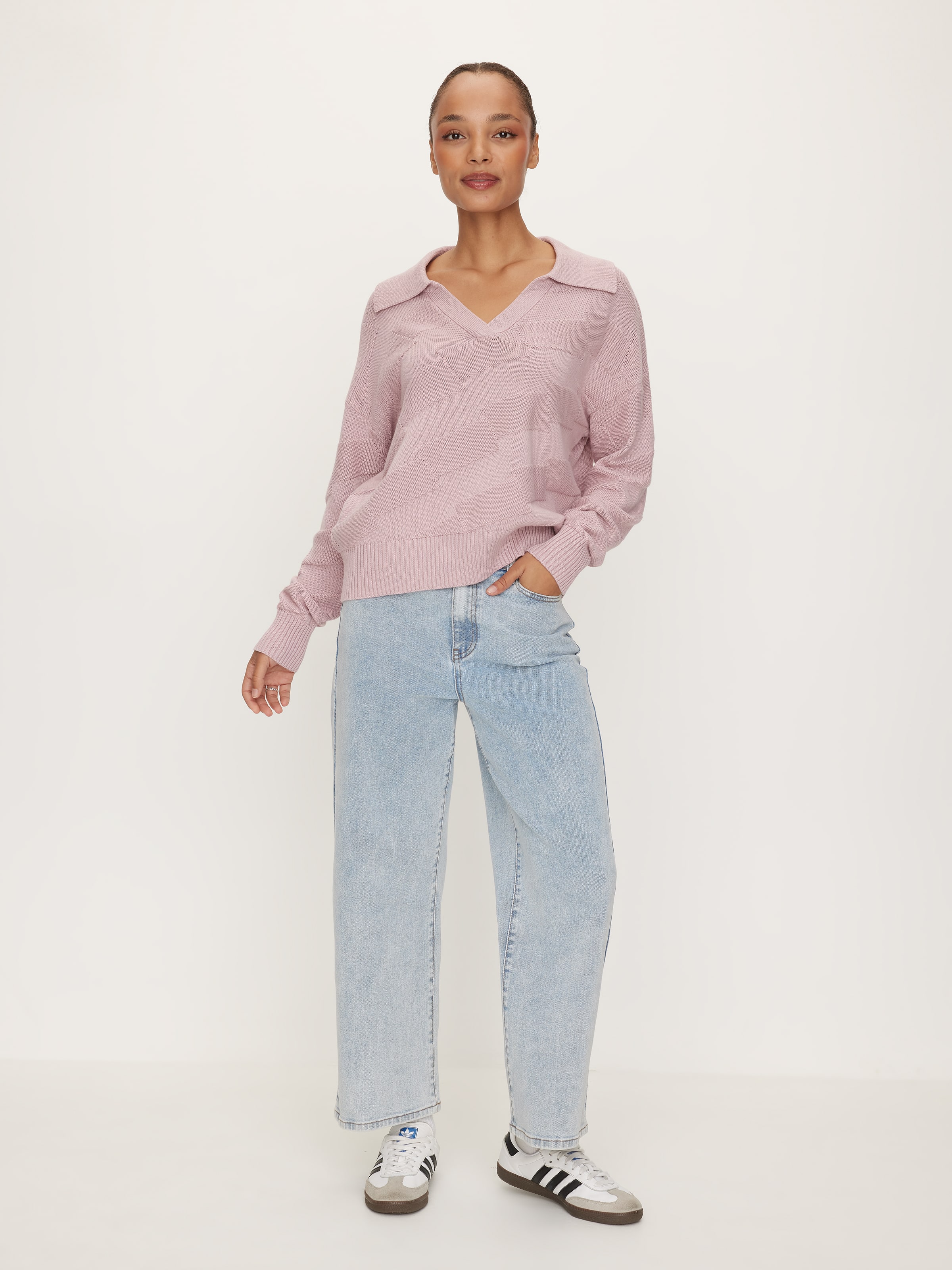 Darcy Diagonal Polo Knit