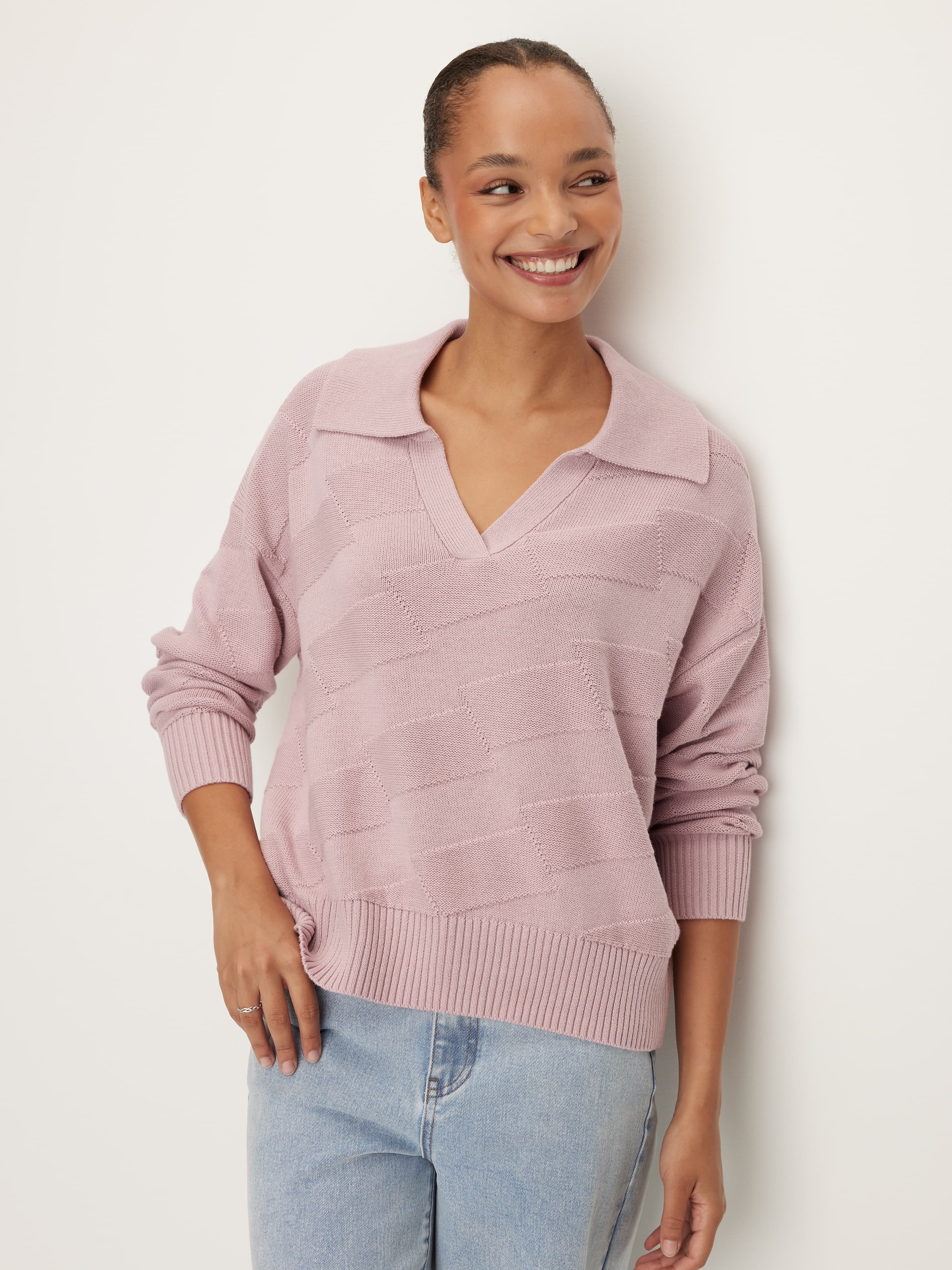 Darcy Diagonal Polo Knit
