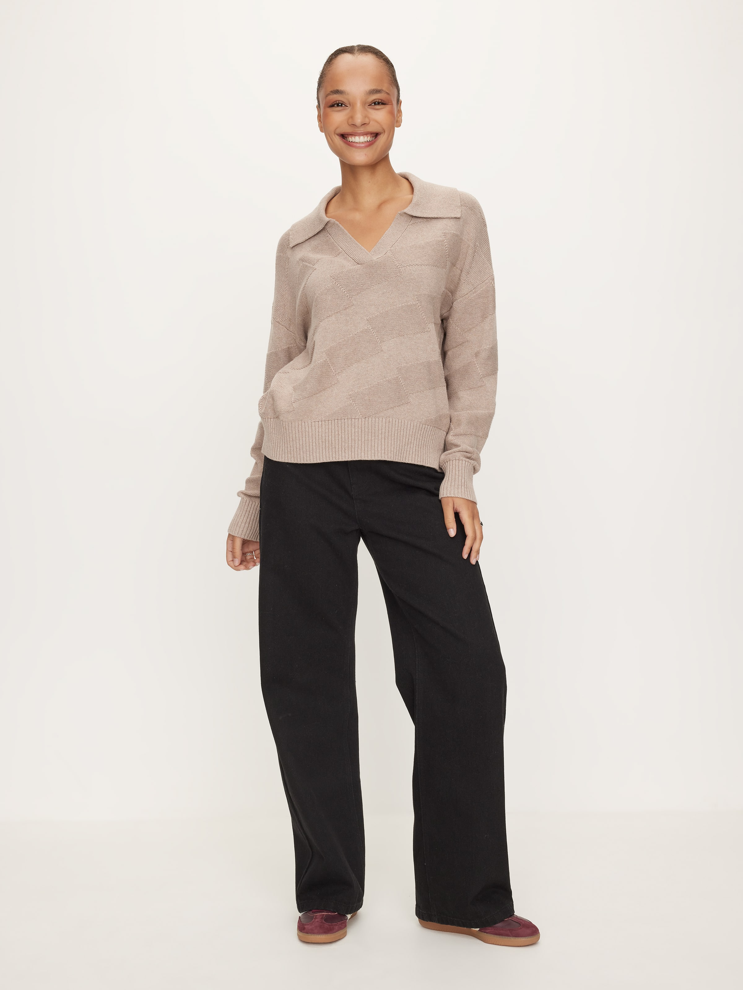 Darcy Diagonal Polo Knit