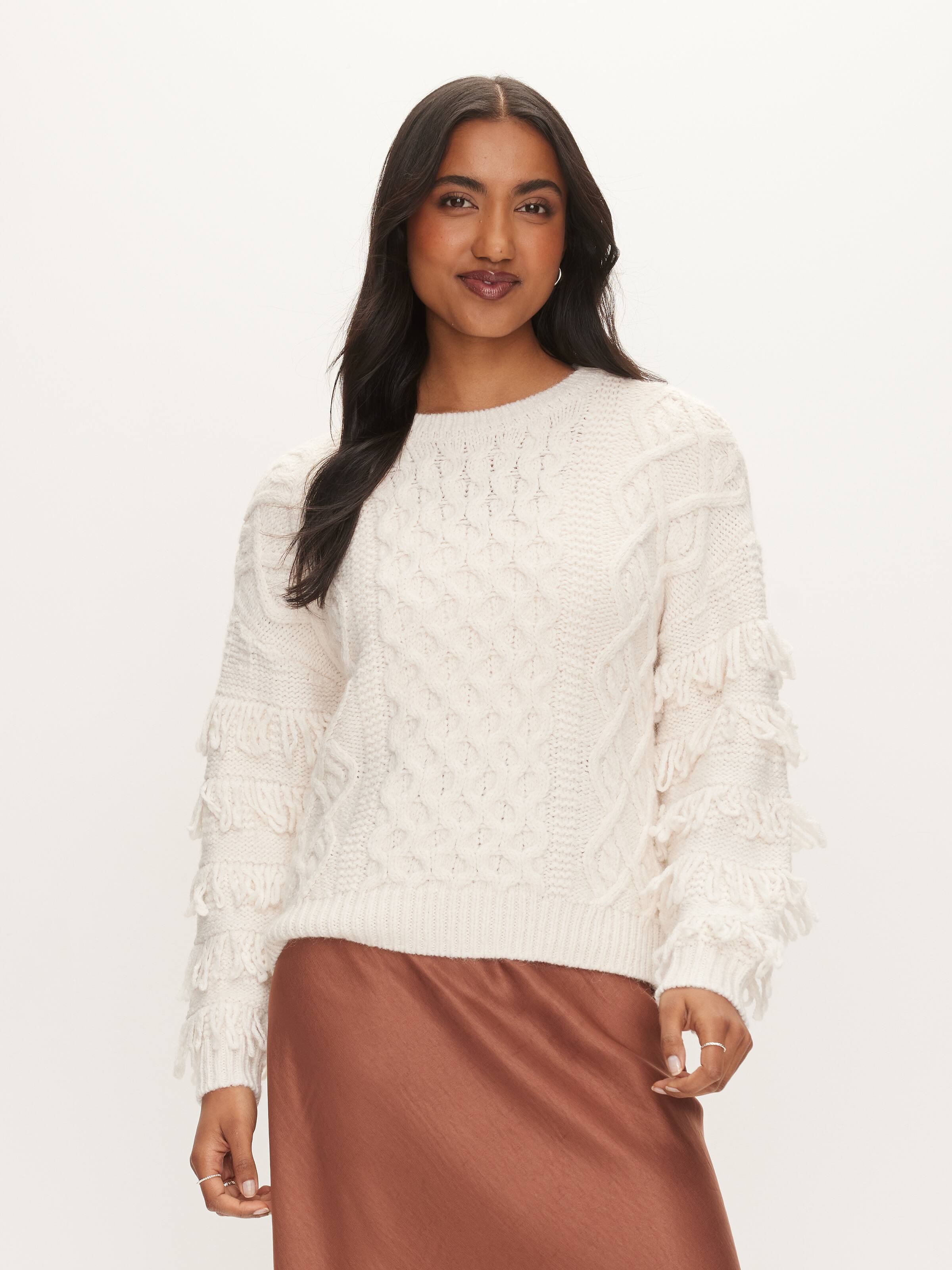 Fringe Long Sleeve Knit