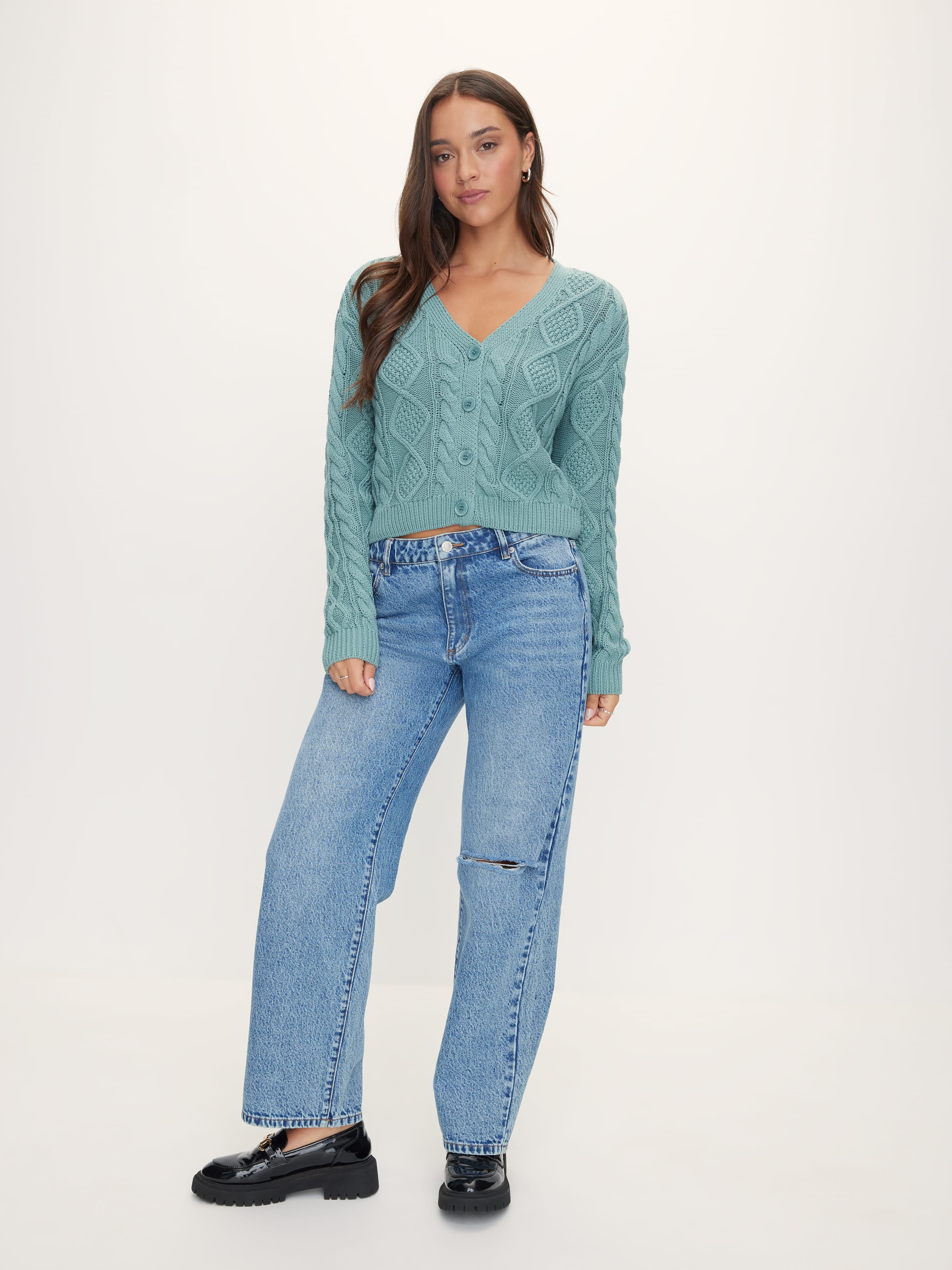 Chrissy Crop Cable Cardigan