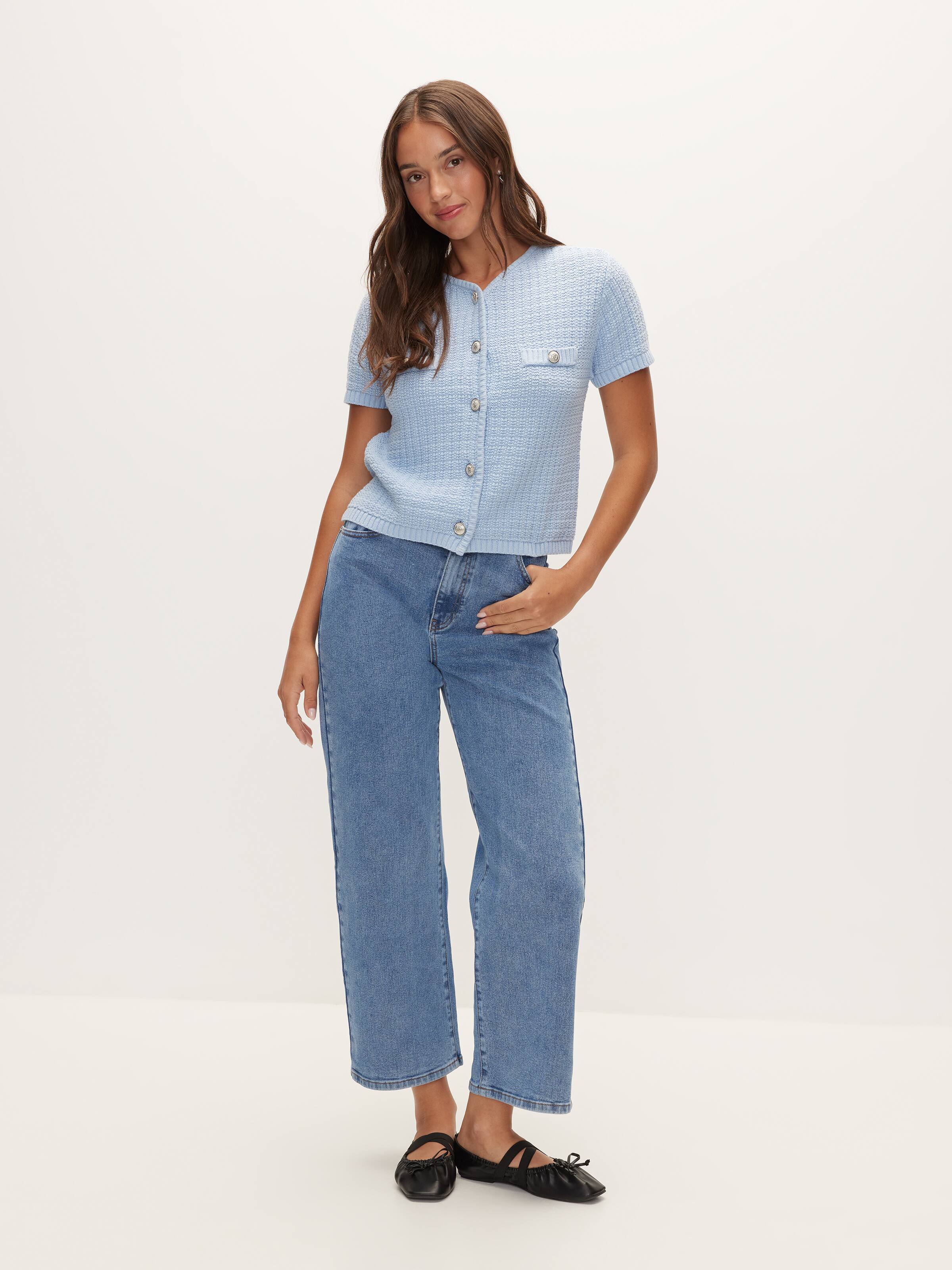 Cammie Short Sleeve Cable Cardi