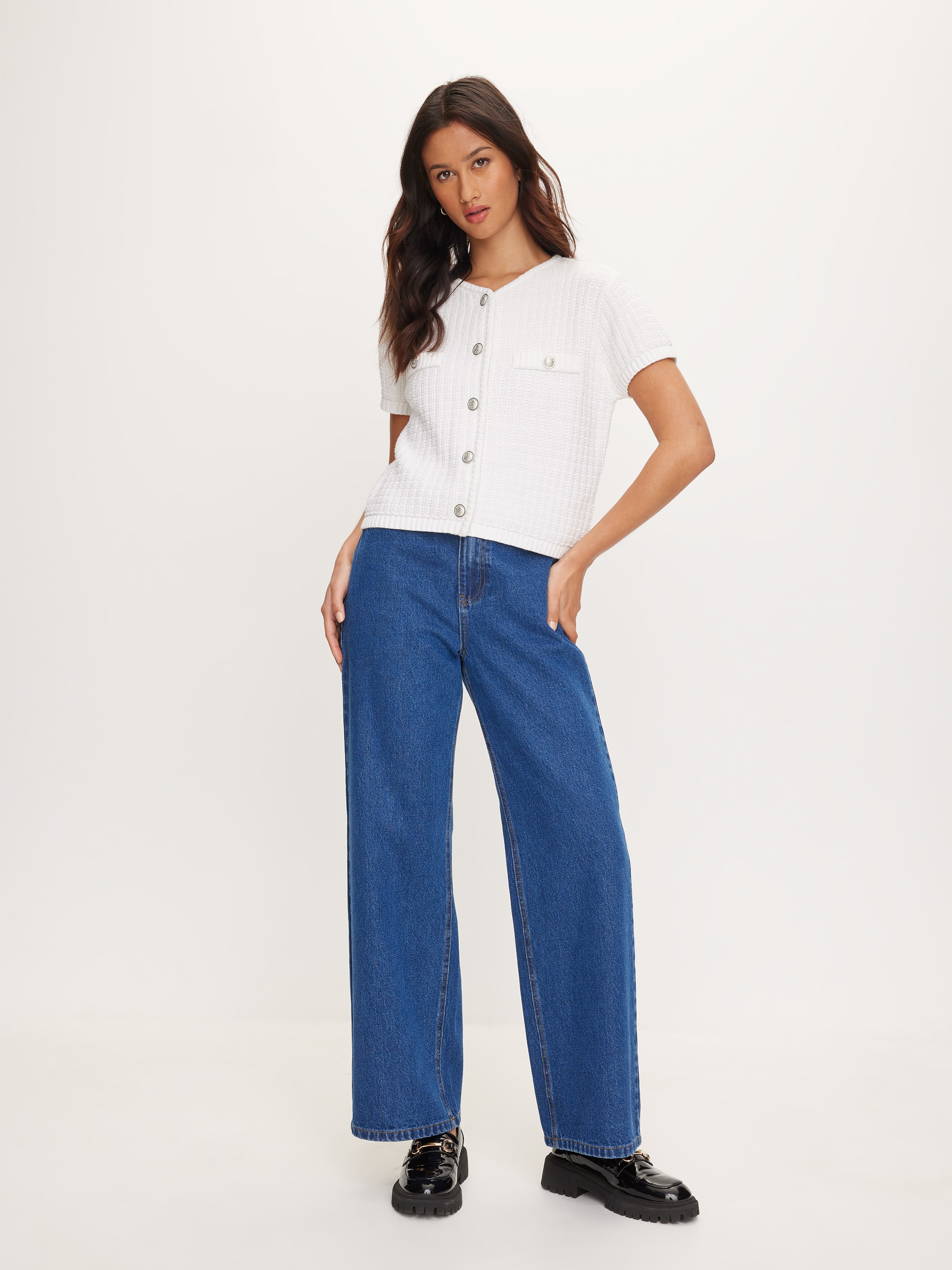 Cammie Short Sleeve Cable Cardi