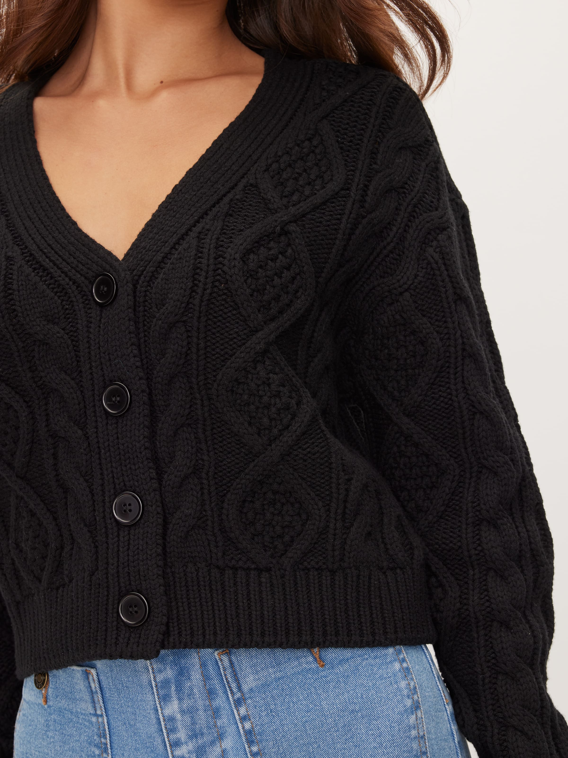 Image for Chrissy Crop Cable Cardigan from JustGroupNZ