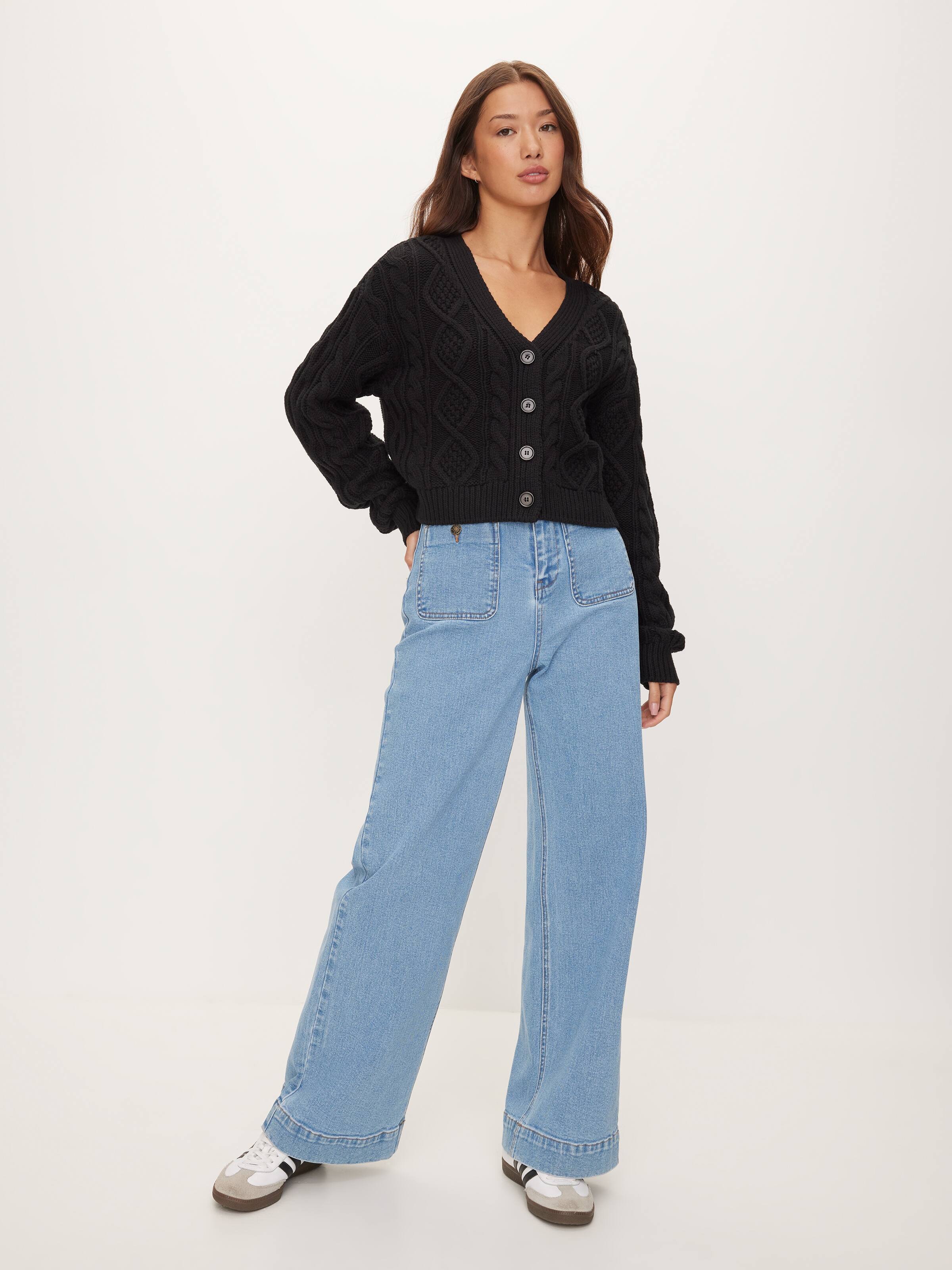 Image for Chrissy Crop Cable Cardigan from JustGroupNZ