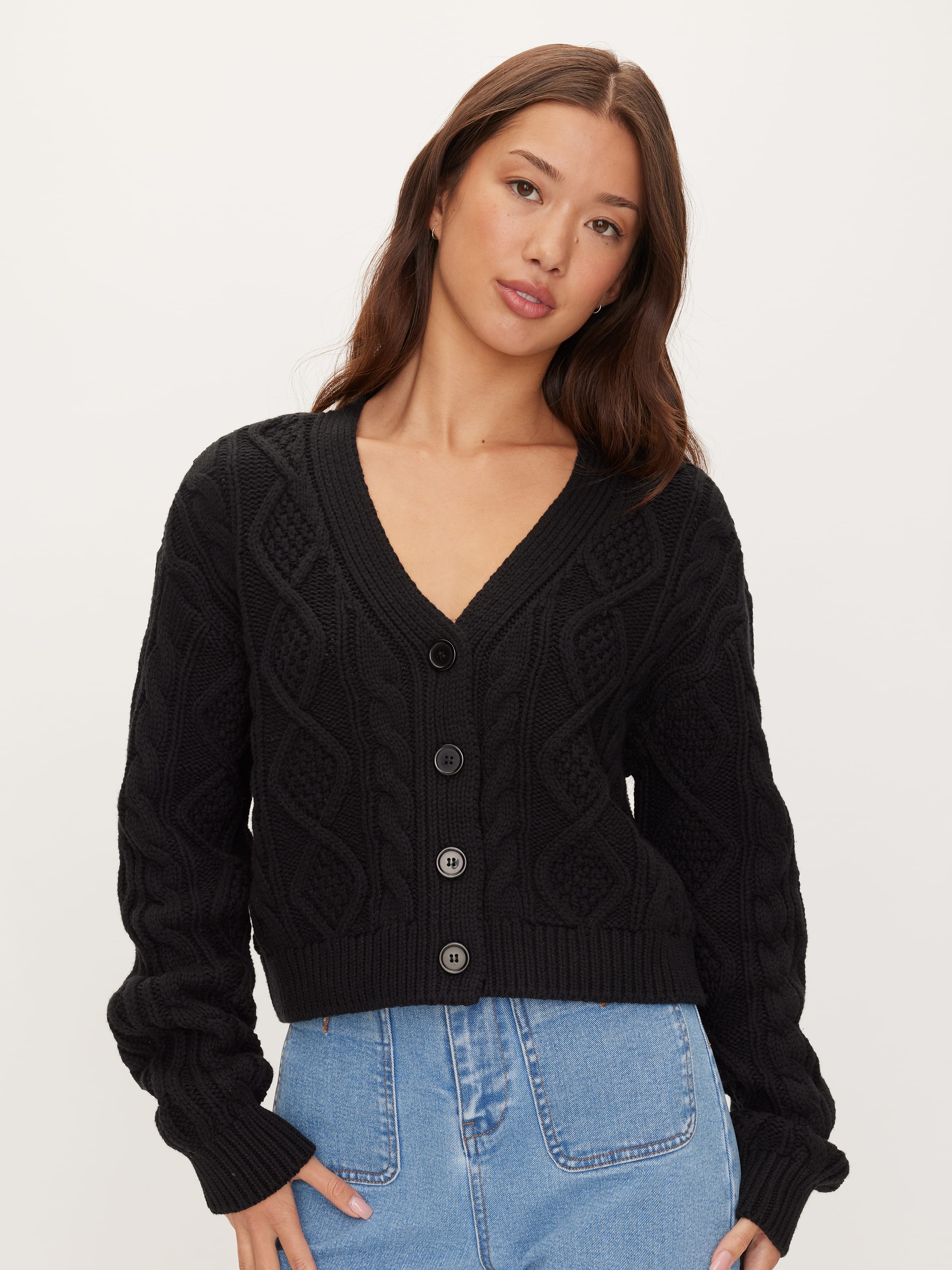 Image for Chrissy Crop Cable Cardigan from JustGroupNZ