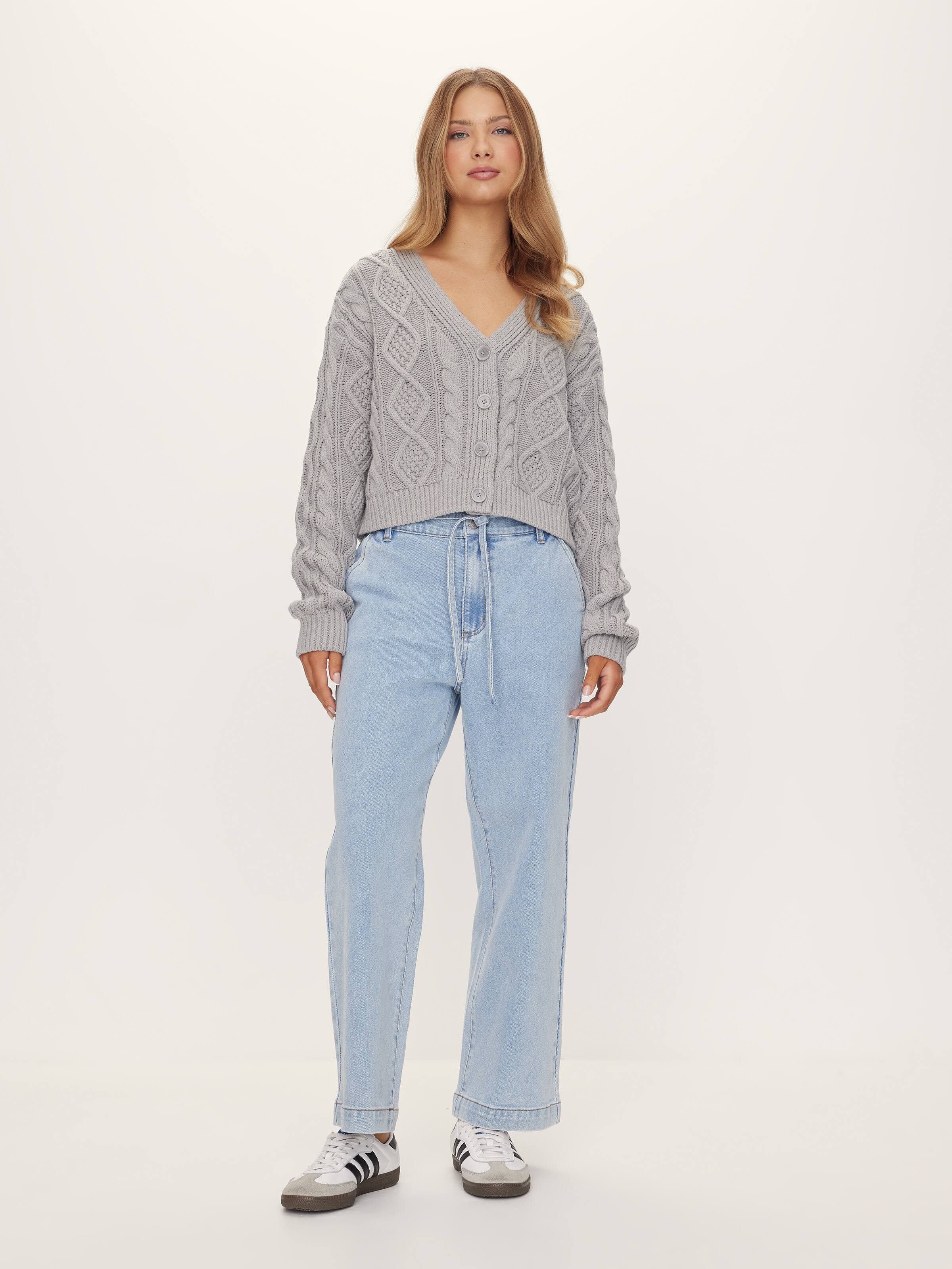 Chrissy Crop Cable Cardigan